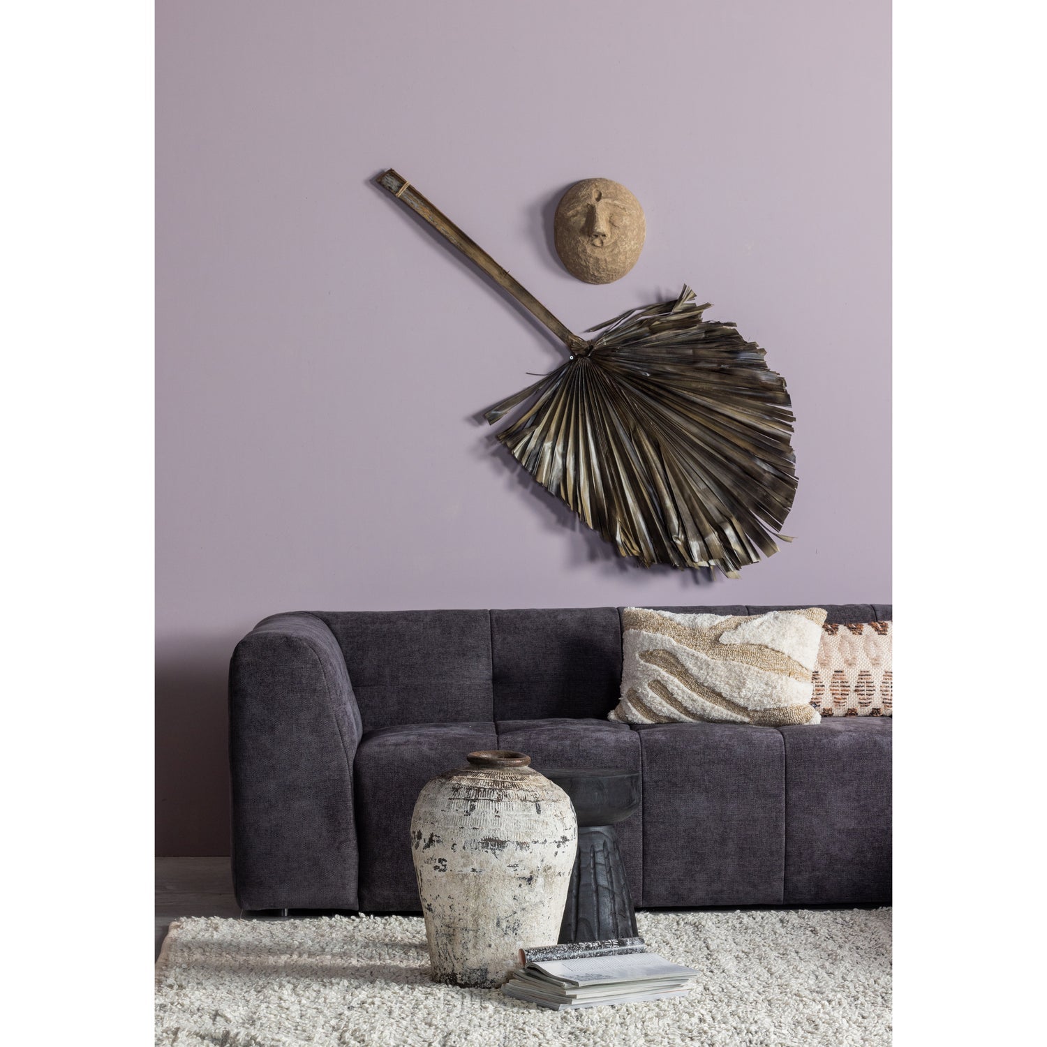 BORRE HOCKER HOLZ SCHWARZ 40xO28CM