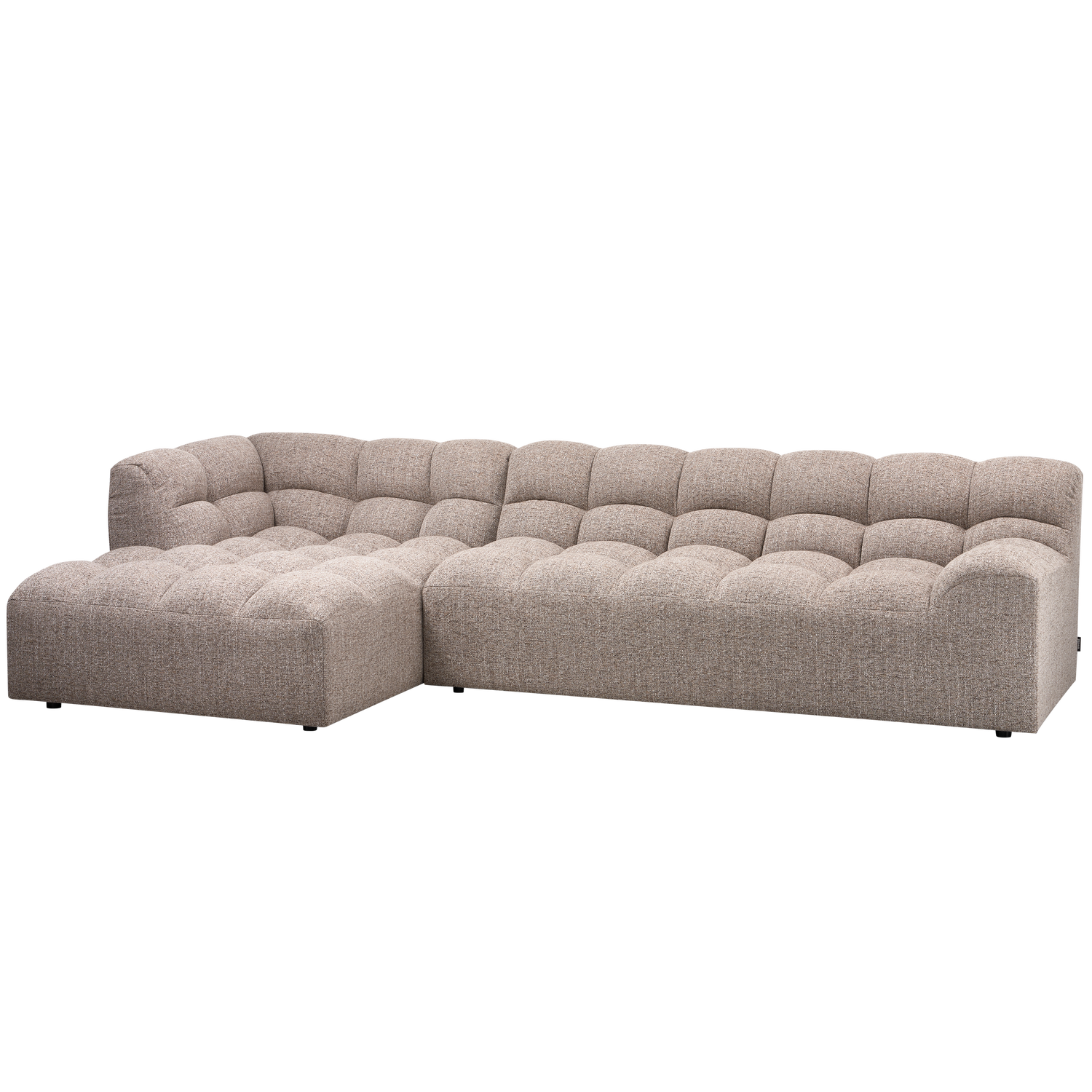 ALLURE CHAISE LONGUE LINKS GEWEBTES BRAUN MELANGE