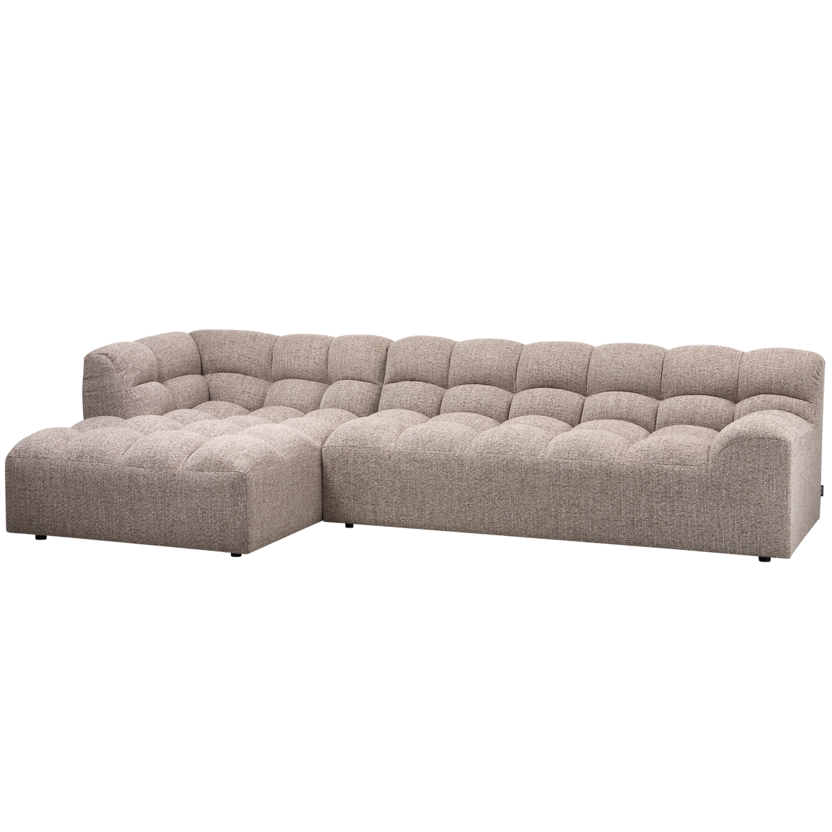 ALLURE CHAISE LONGUE LINKS GEWEBTES BRAUN MELANGE