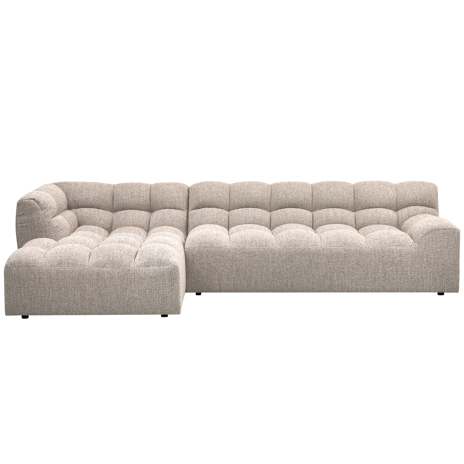 ALLURE CHAISE LONGUE LINKS GEWEBTES NATUR MELANGE