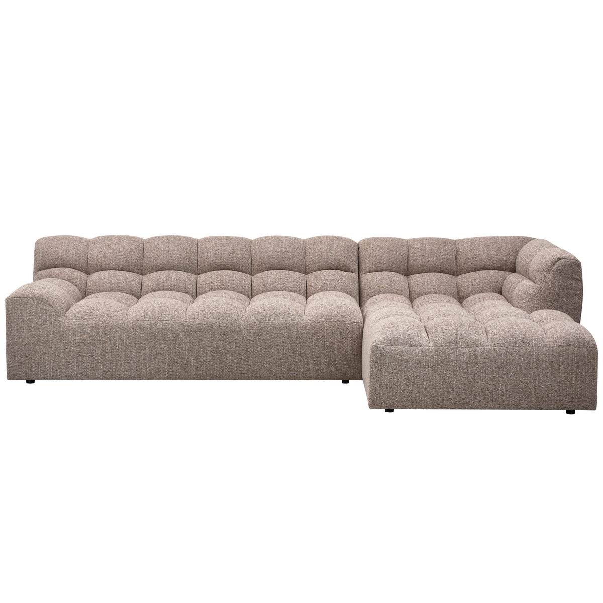 ALLURE CHAISE LONGUE RECHTS GEWEBTES BRAUN MELANGE