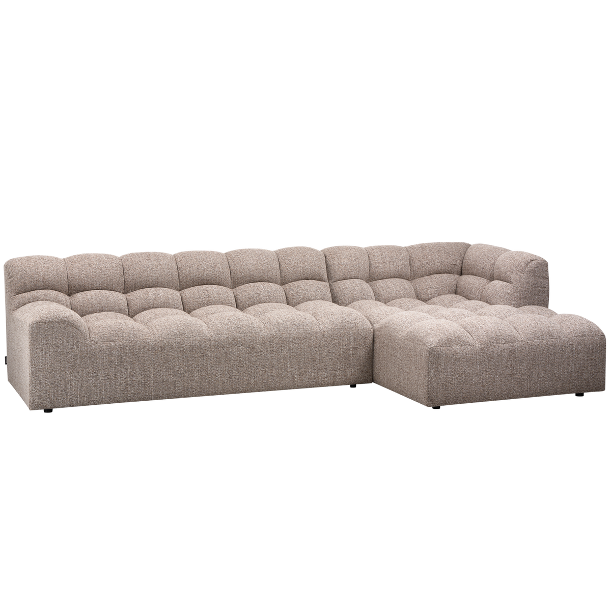 ALLURE CHAISE LONGUE RECHTS GEWEBTES BRAUN MELANGE