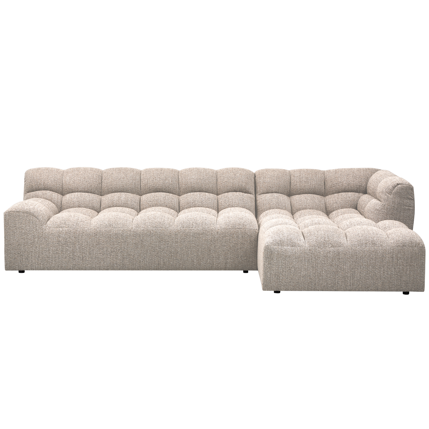 ALLURE CHAISE LONGUE RECHTS GEWEBTES NATUR MELANGE