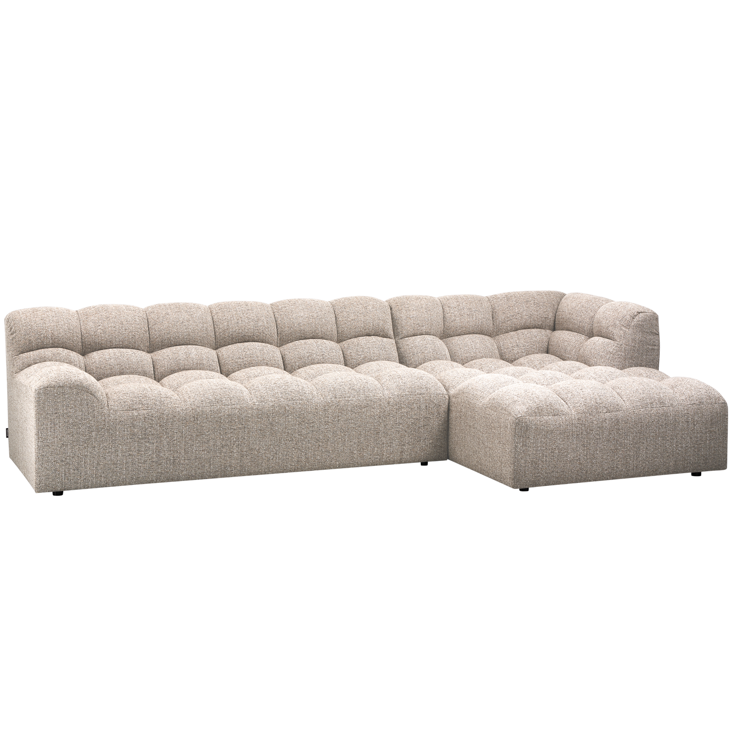 ALLURE CHAISE LONGUE RECHTS GEWEBTES NATUR MELANGE