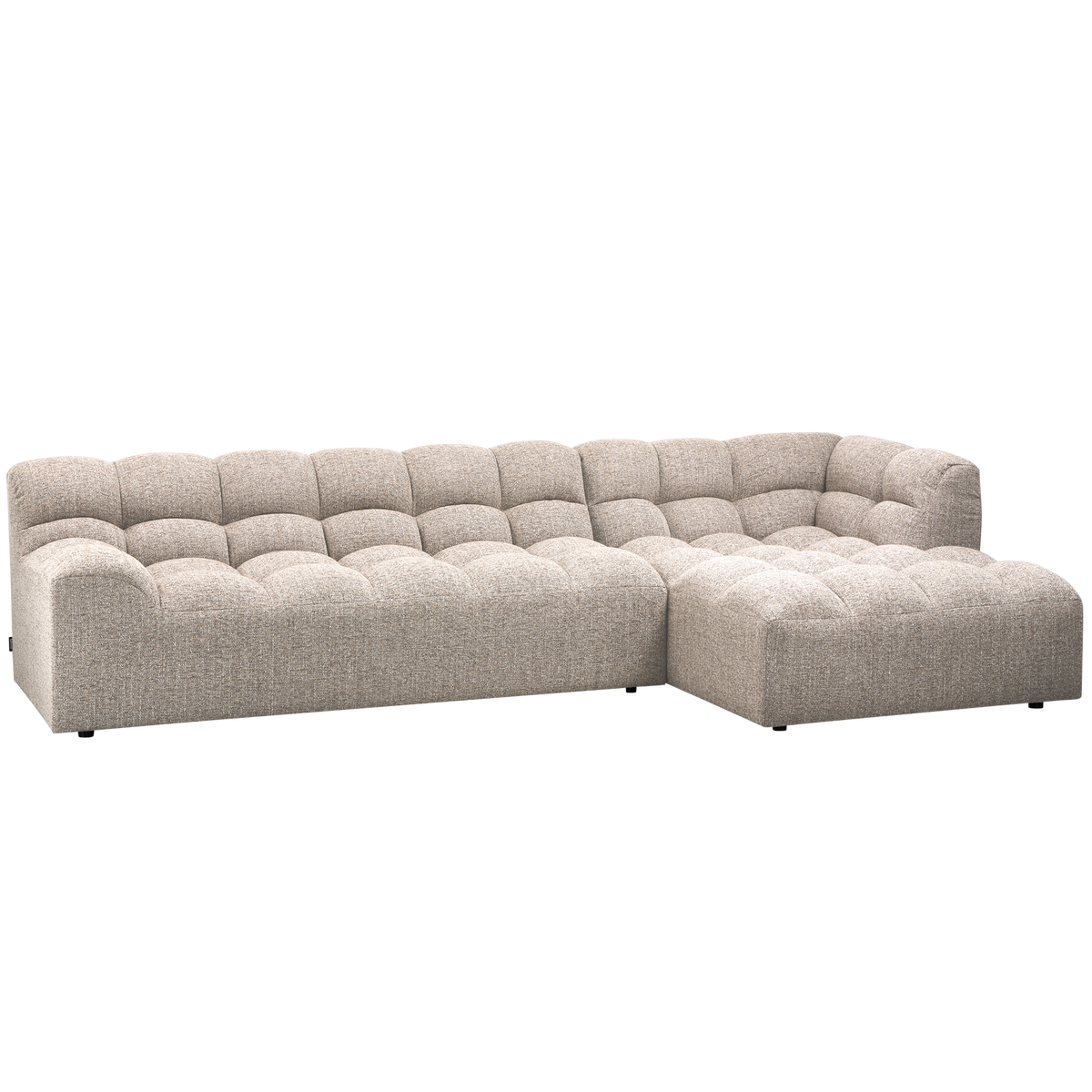 ALLURE CHAISE LONGUE RECHTS GEWEBTES NATUR MELANGE