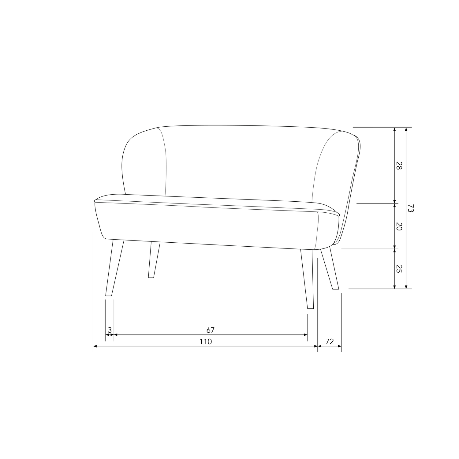 SARA KLEINES SOFA TEDDY SAND