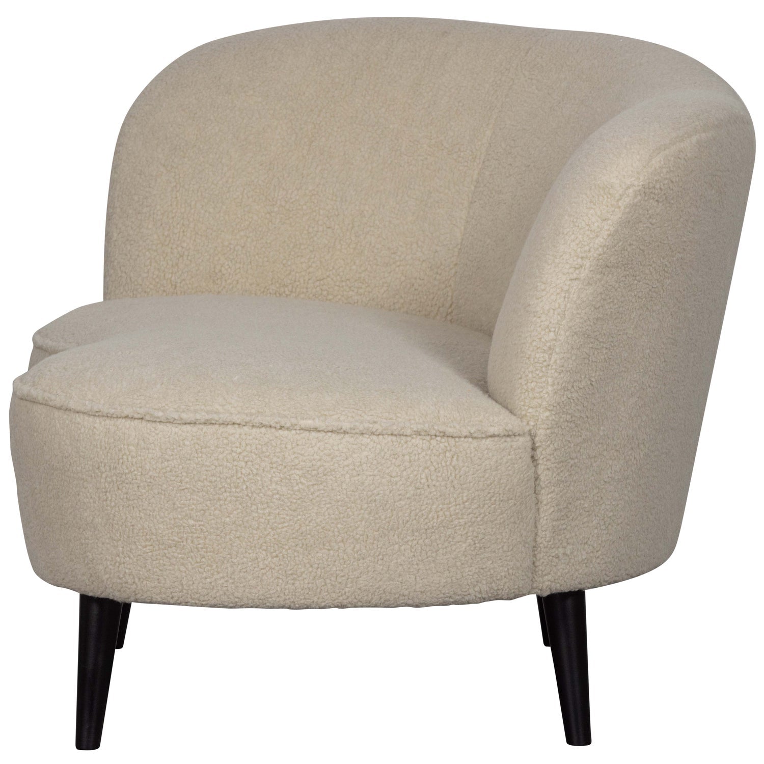 SARA LOUNGE SESSEL LINKS TEDDY OFF WHITE