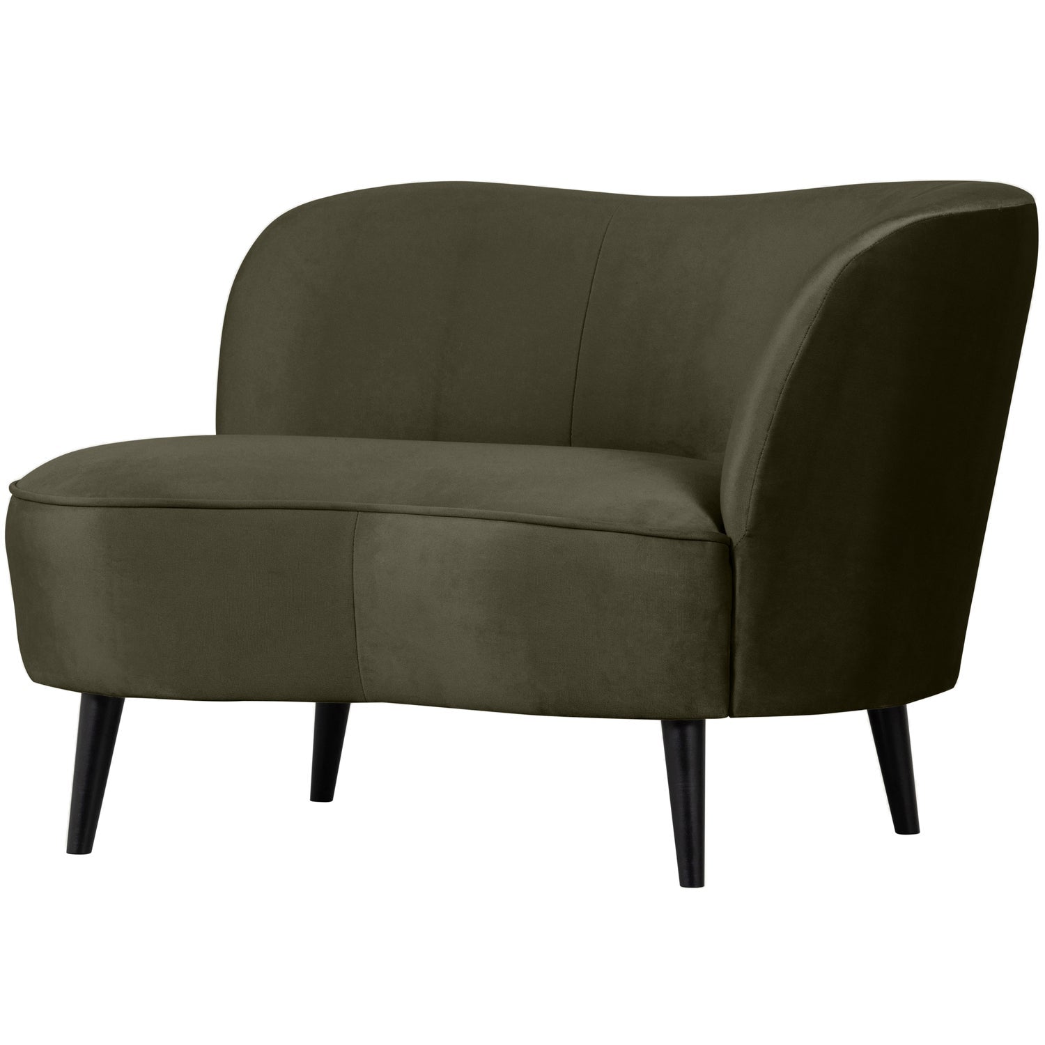 SARA LOUNGE SESSEL RECHTS SAMT WARMES GRUN