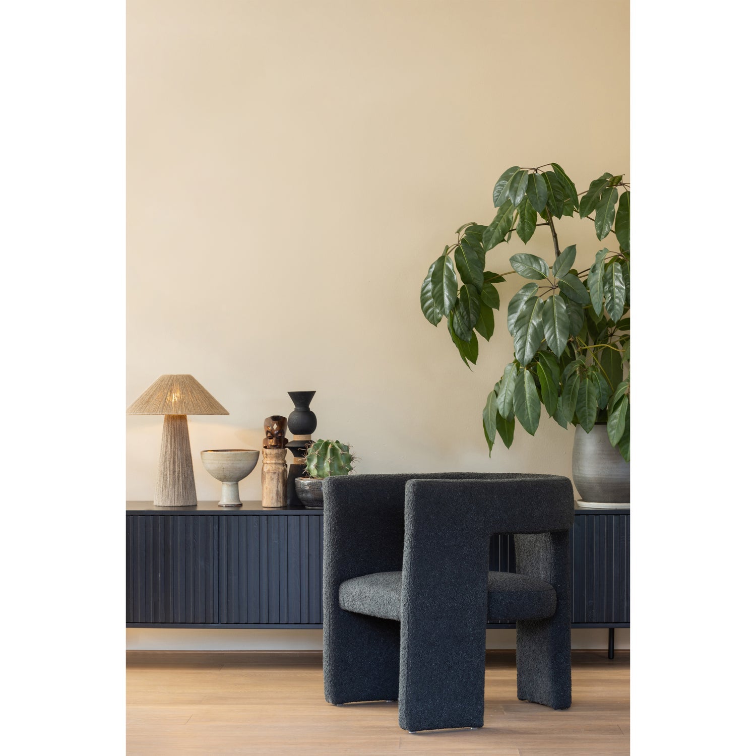TIWA SESSEL BOUCLE DUNKELGRAU