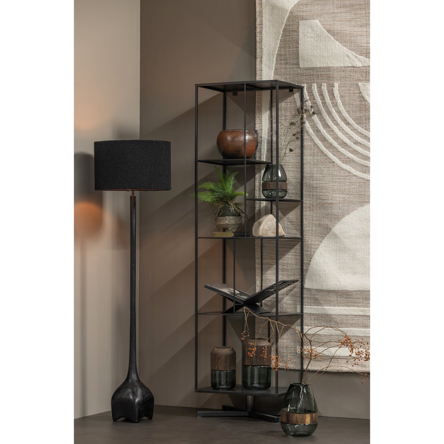 FOSS LAMPENFUss ALUMINIUM ANTIKE SCHWARZ / BRAUN