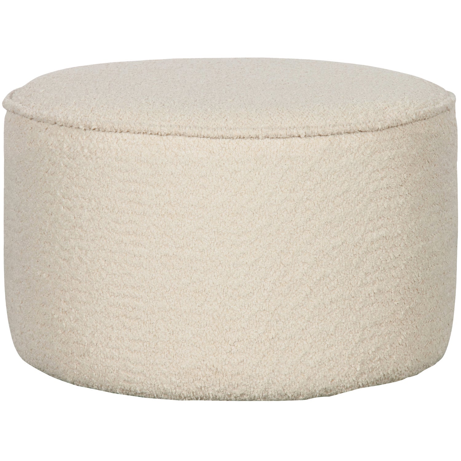 SARA RUNDER HOCKER NIEDRIG BOUCLE CREME 36xO60