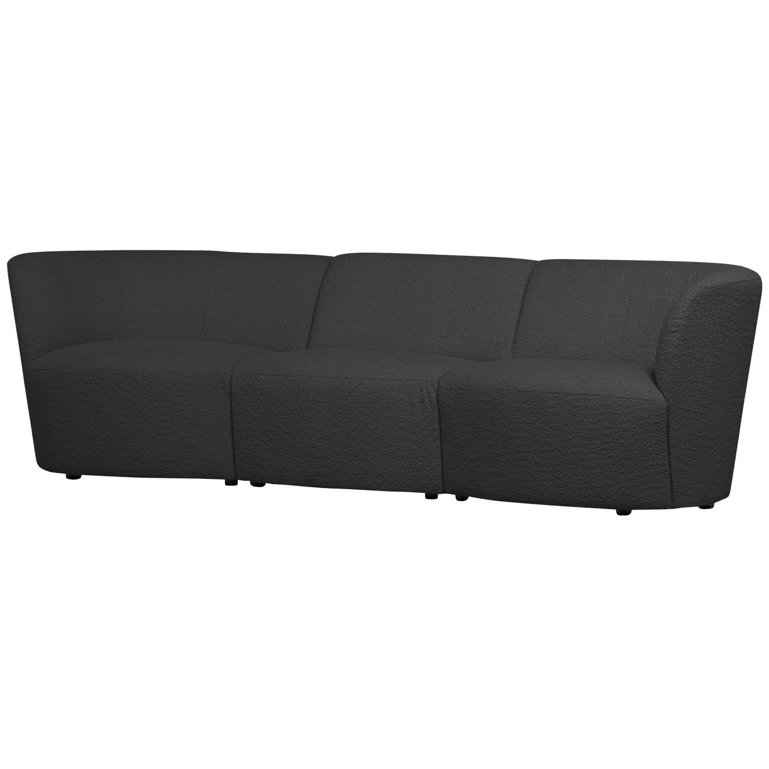 COCO 3-SITZER BOUCLE DUNKELGRAU