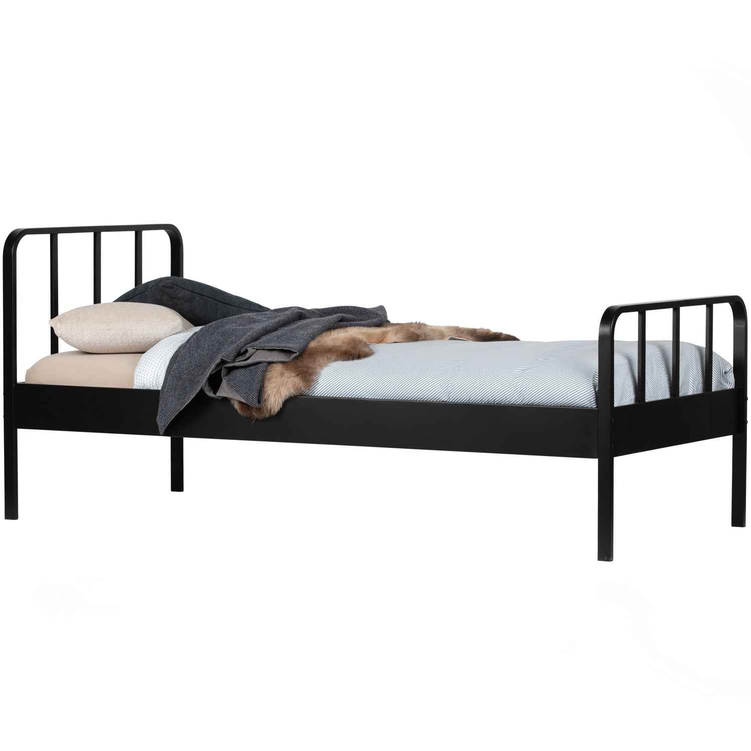 MEES BETT METALL SCHWARZ 90x200 CM