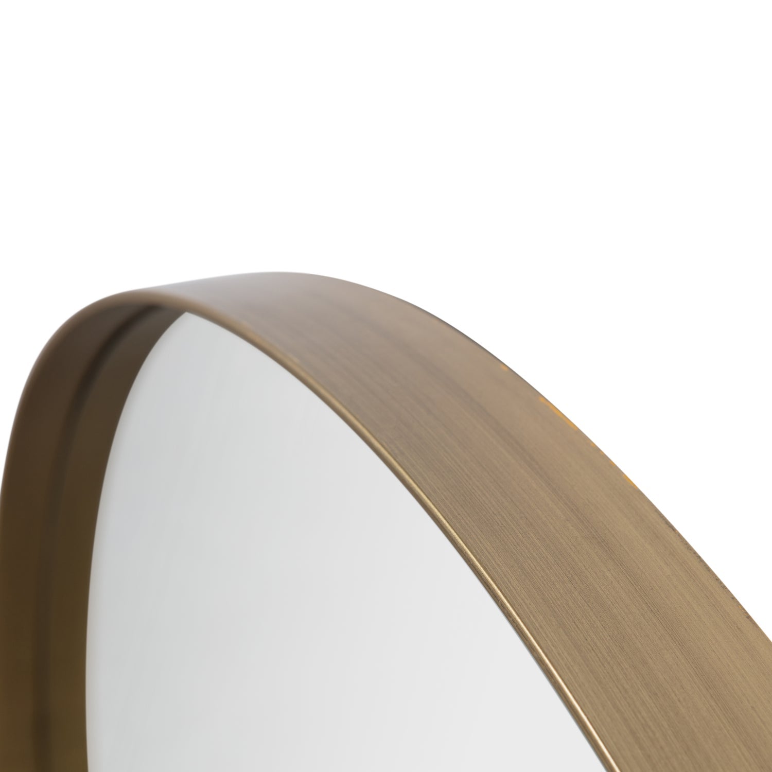 DOUTZEN RUNDER SPIEGEL METALL GOLD O80CM