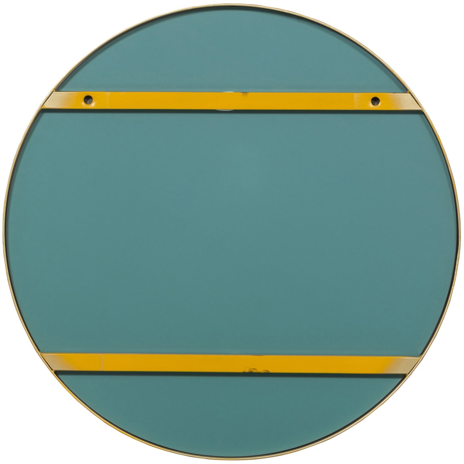 DOUTZEN RUNDER SPIEGEL METALL GOLD O80CM