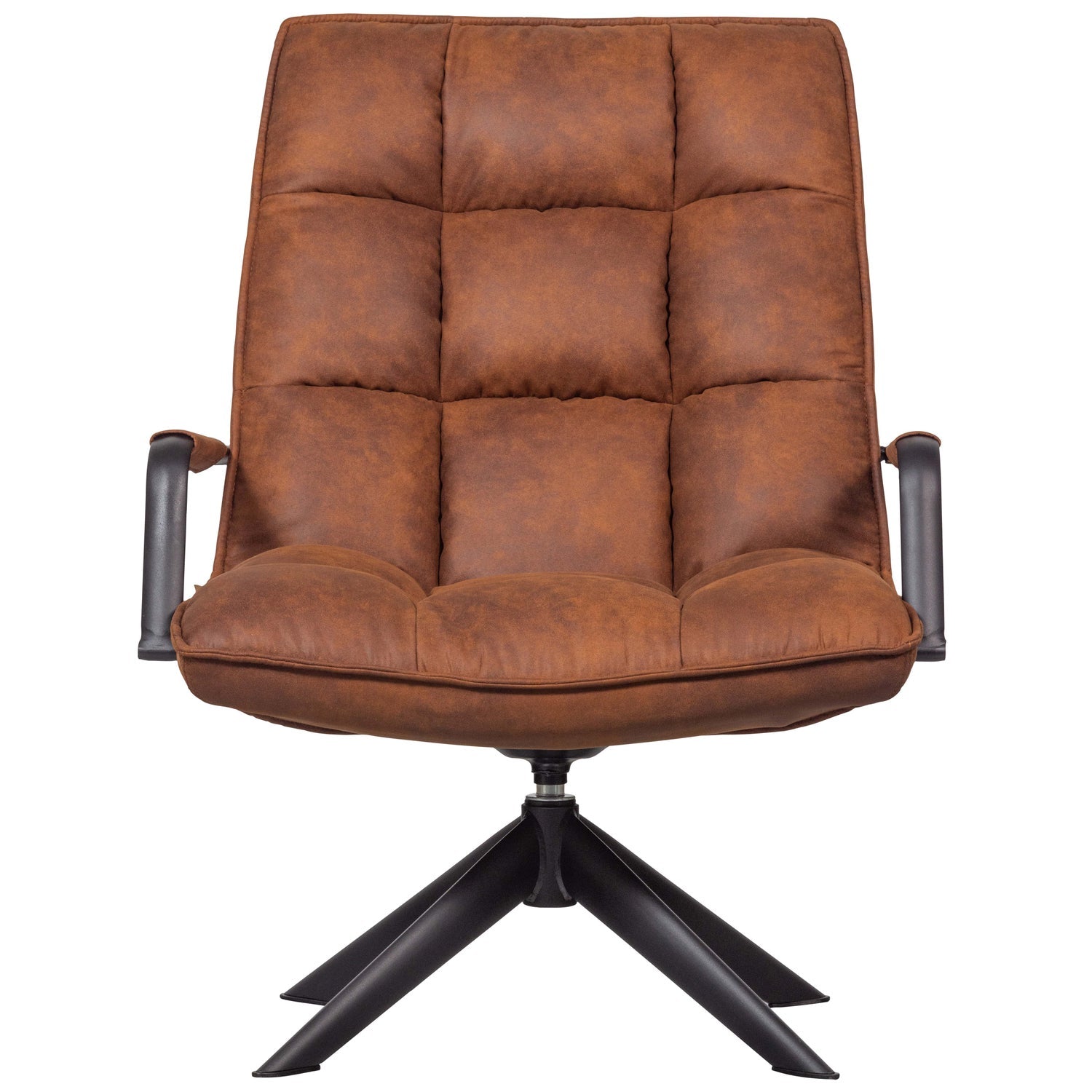JOUKE DREHSESSEL MIT ARMLEHNE KUNSTLEDER COGNAC