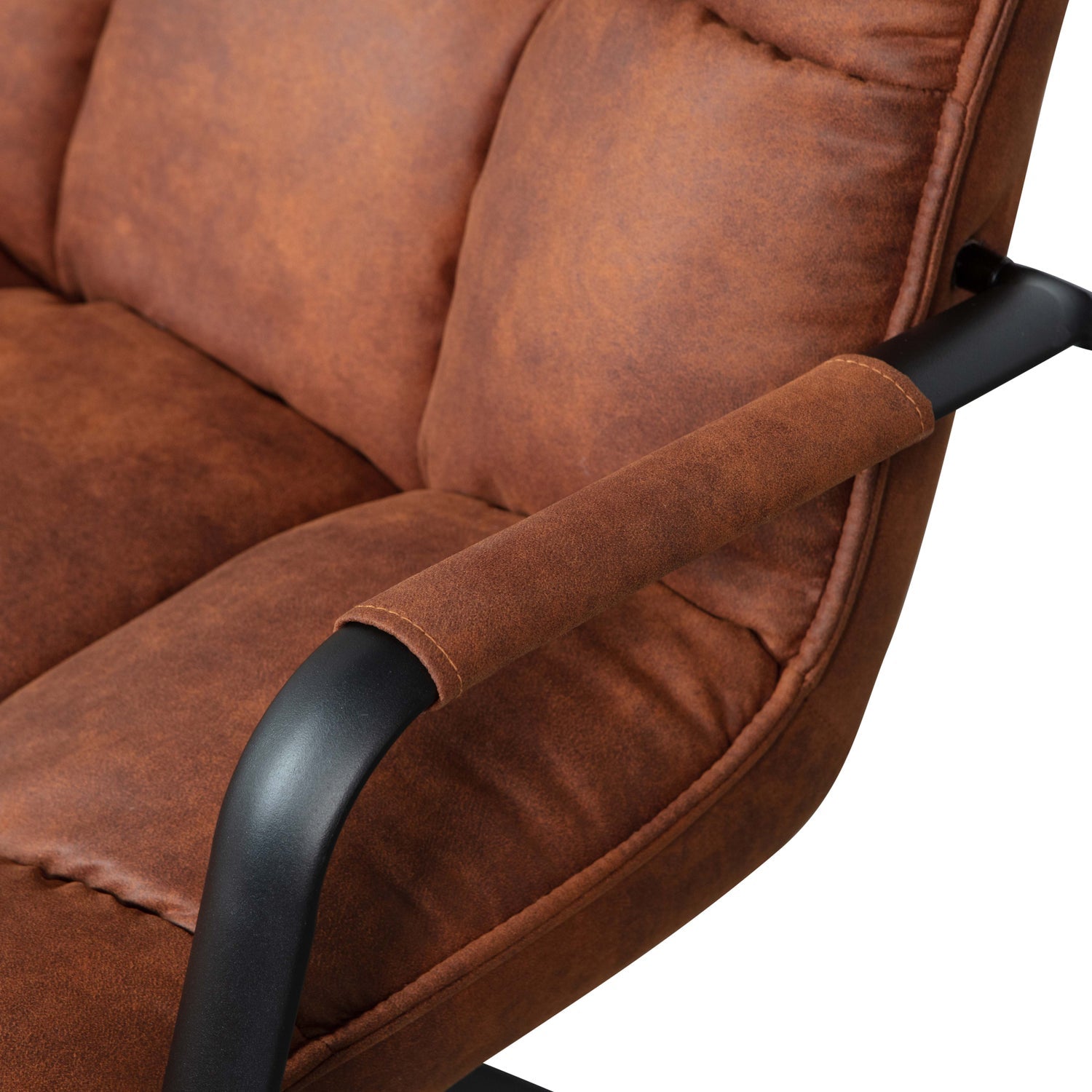 JOUKE DREHSESSEL MIT ARMLEHNE KUNSTLEDER COGNAC