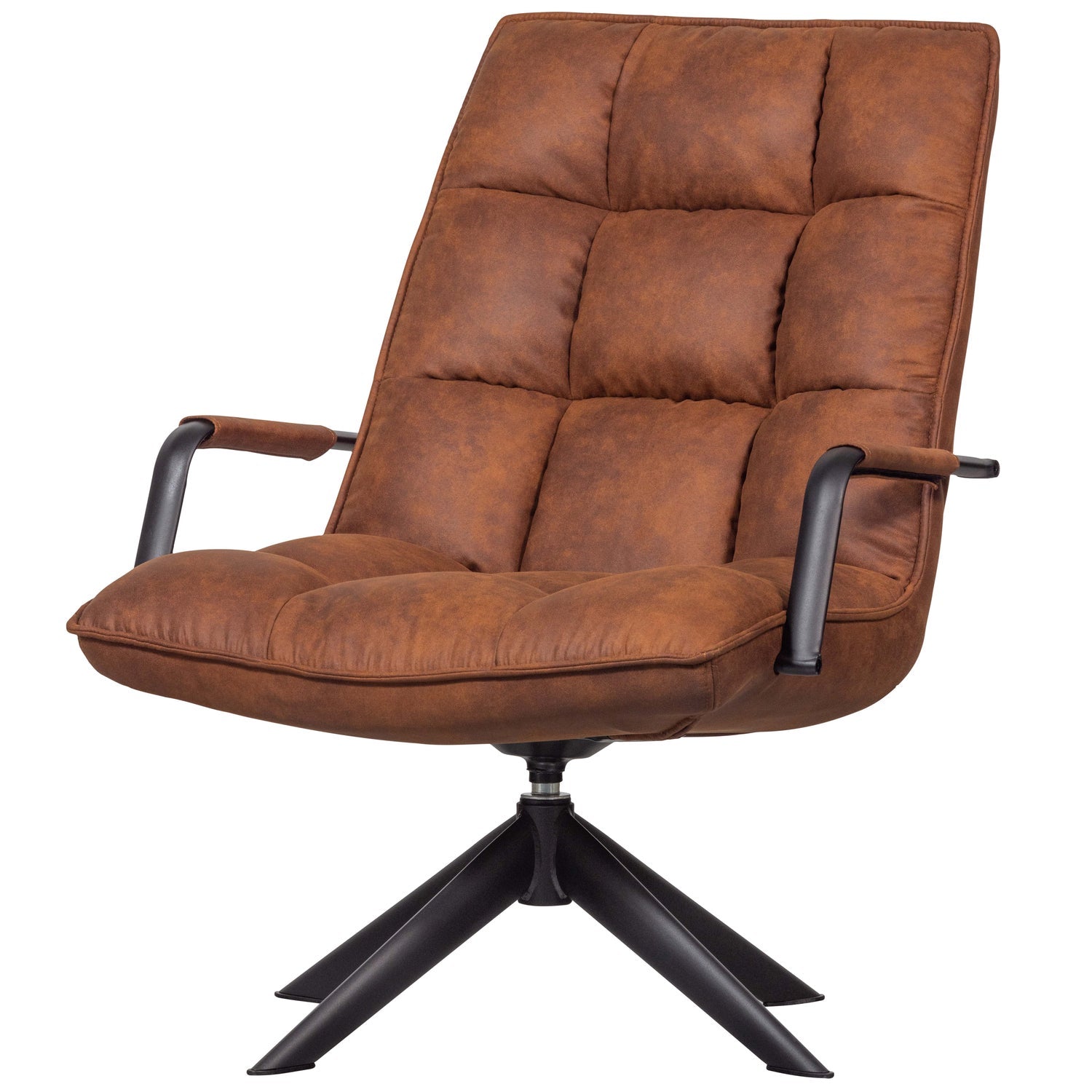 JOUKE DREHSESSEL MIT ARMLEHNE KUNSTLEDER COGNAC