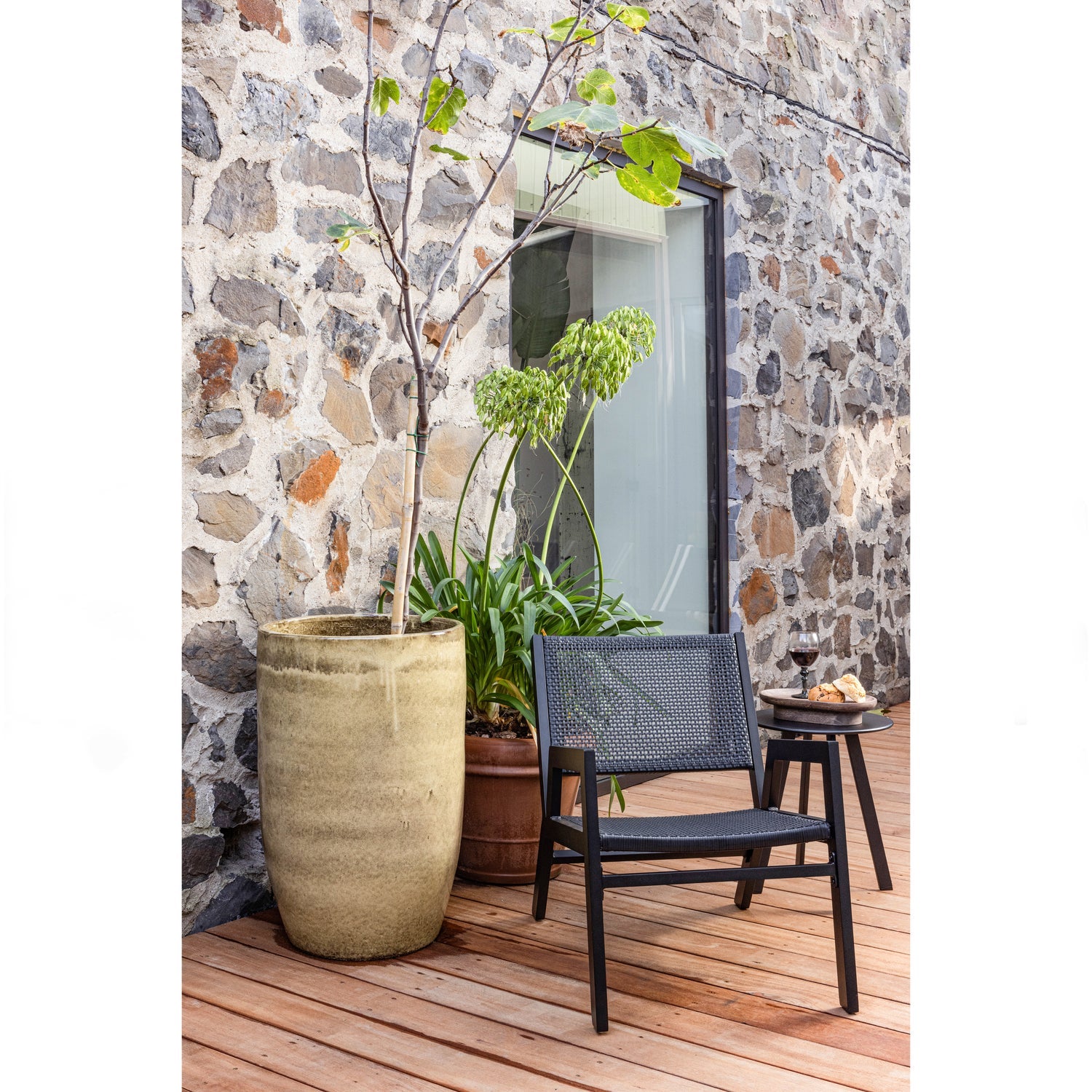 PEM GARTENSESSEL MIT ARMLEHNE ALUMINIUM SCHWARZ