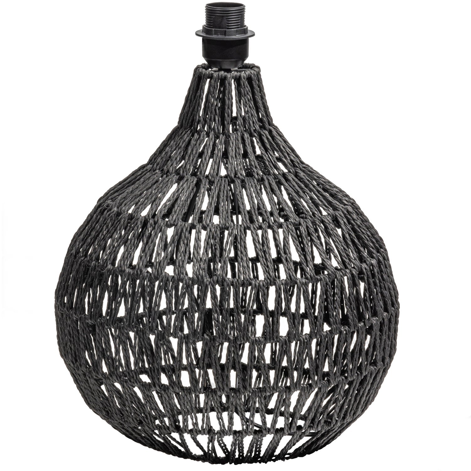 MACY TISCHLAMPENFUss RATTAN LOOK SCHWARZ