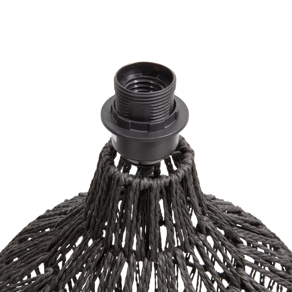 MACY TISCHLAMPENFUss RATTAN LOOK SCHWARZ