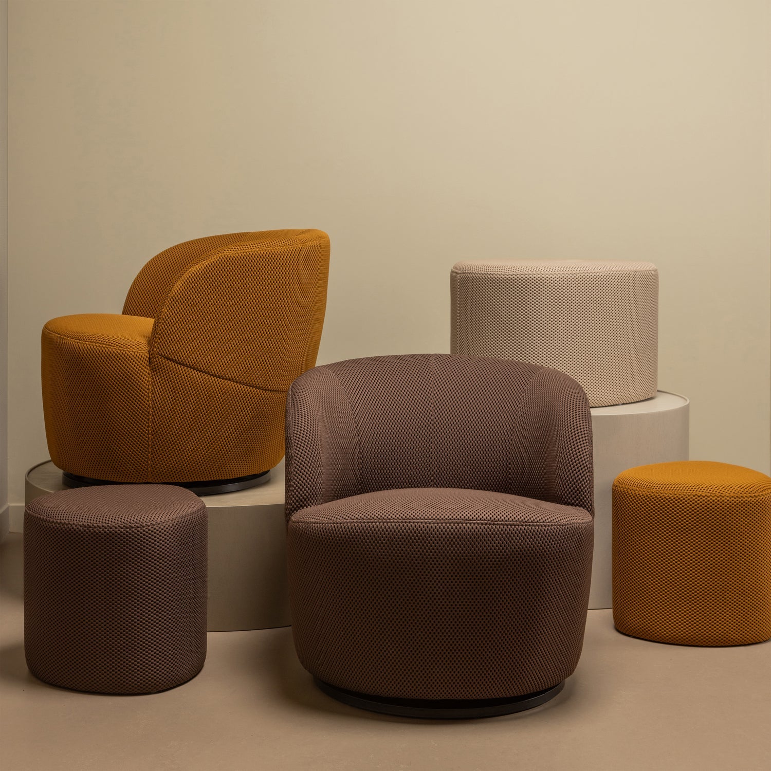 PUUK HOCKER GITTERGEWEBE ESPRESSO 38x40x40CM