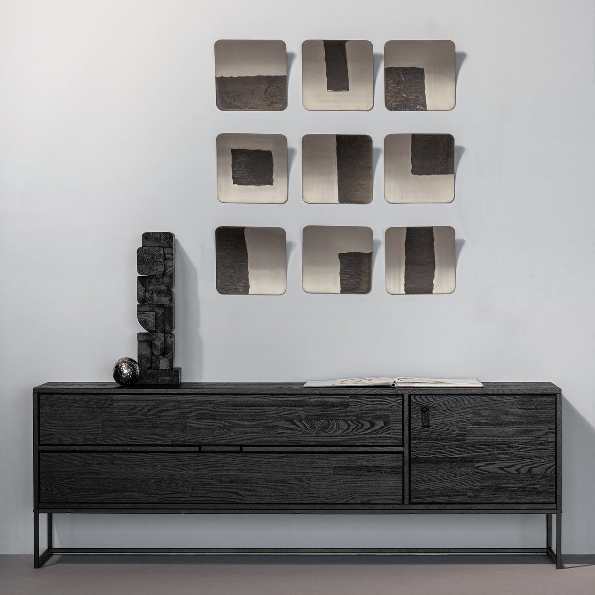 NAMI WANDDEKORATION DECO SET METALL NICKEL