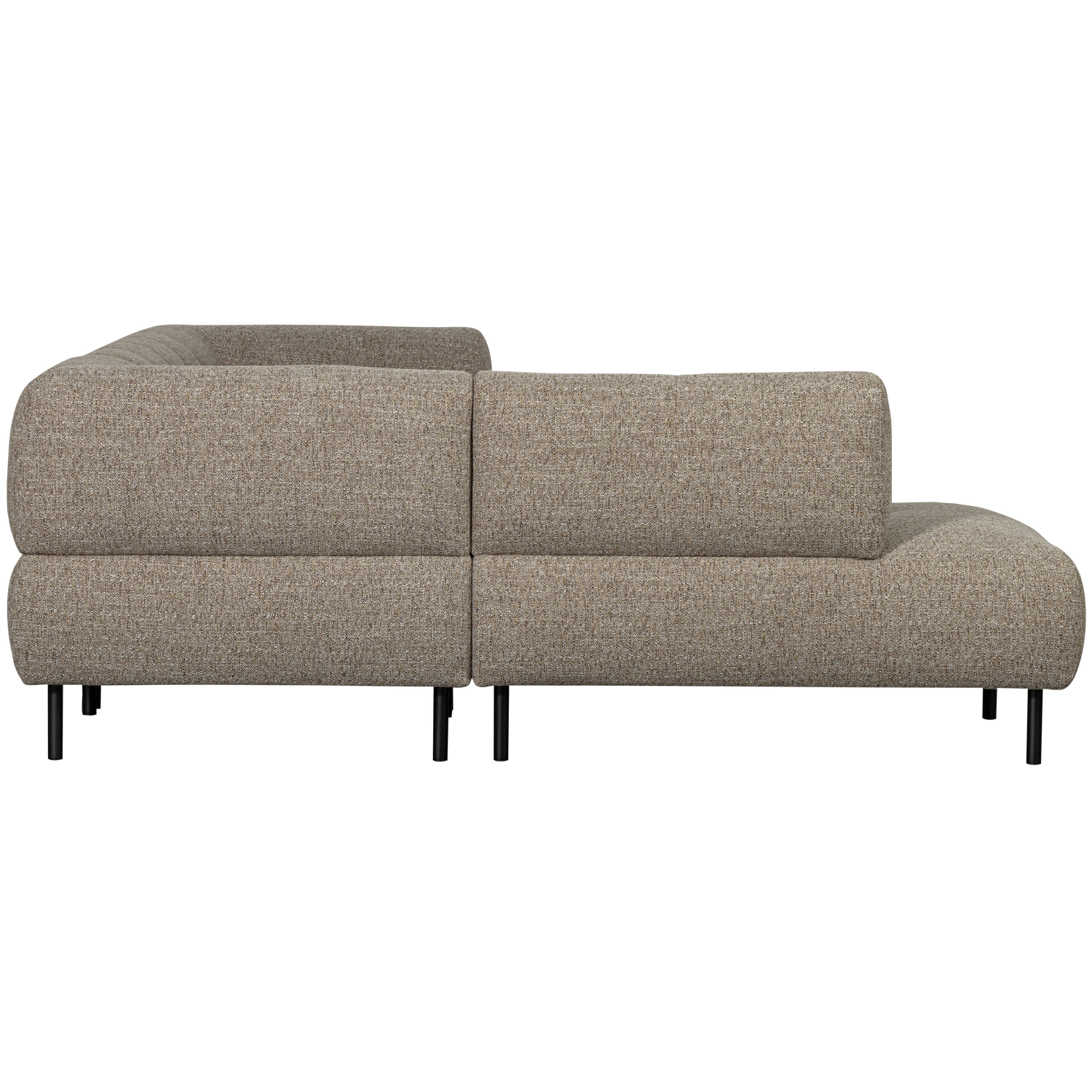 LLOYD ECKSOFA LINKS GROB GEWEBTES BRAUNES MELANGE