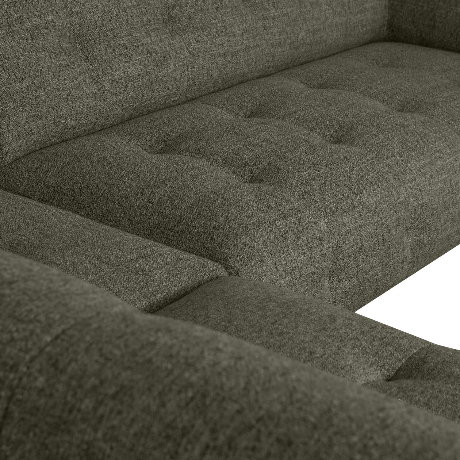LLOYD ECKSOFA LINKS GROB GEWEBTES GRUN MELANGE