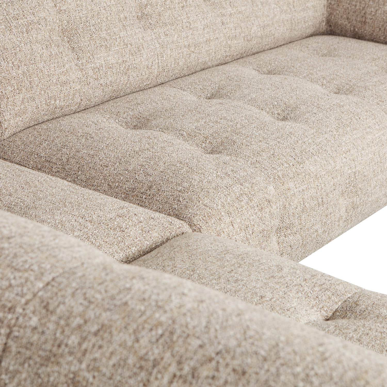 LLOYD ECKSOFA LINKS GROB GEWEBTES NATURLICH MELANGE