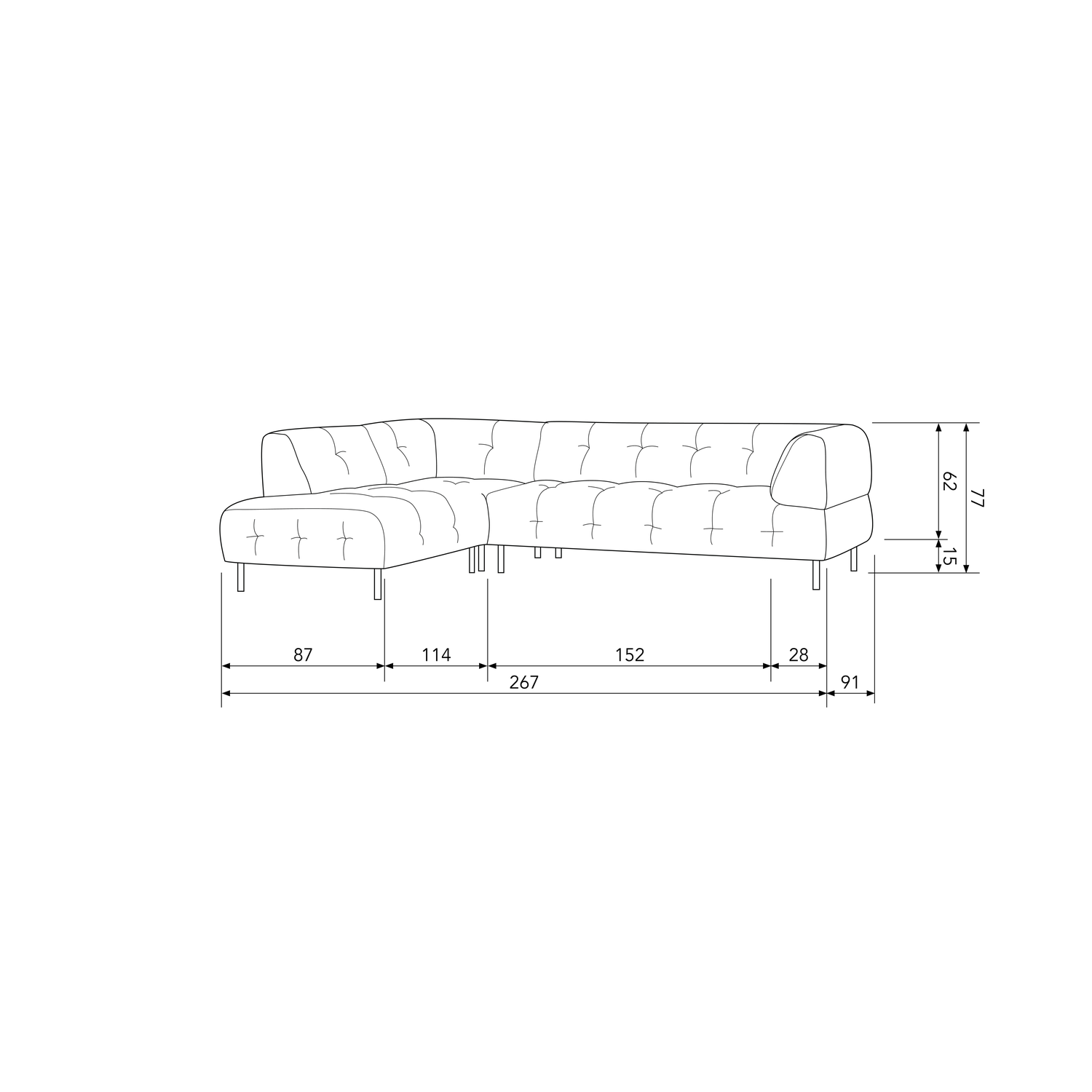 LLOYD ECKSOFA LINKS WASHED VELVET CLOUD