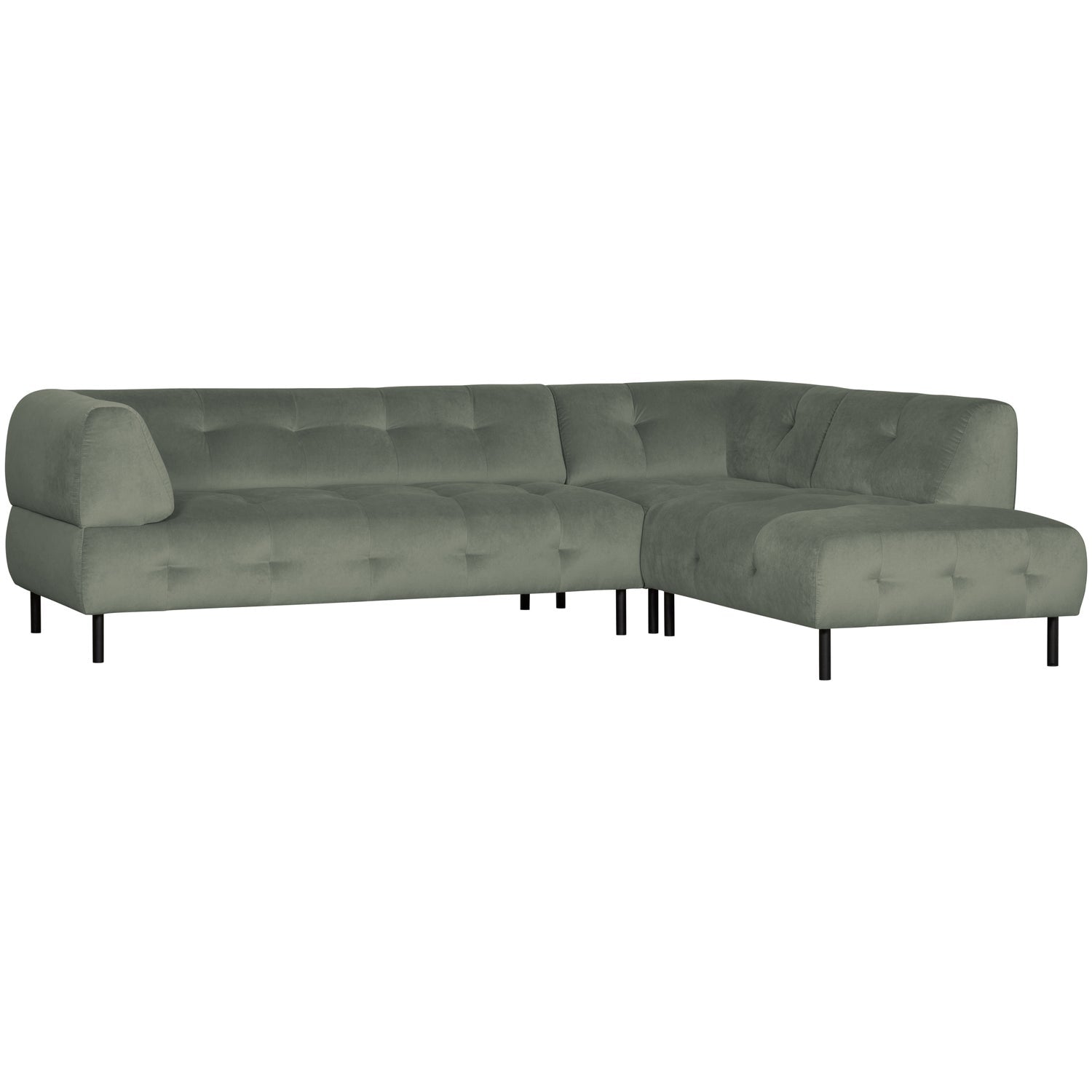 LLOYD ECKSOFA RECHTS WASHED VELVET WATERPLANT