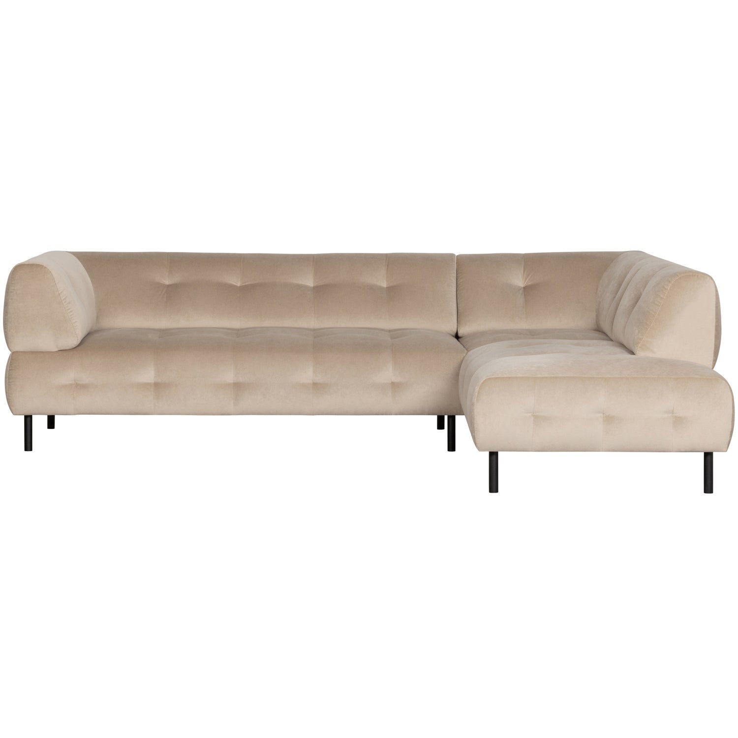 LLOYD ECKSOFA RECHTS WASHED VELVET SEA SALT
