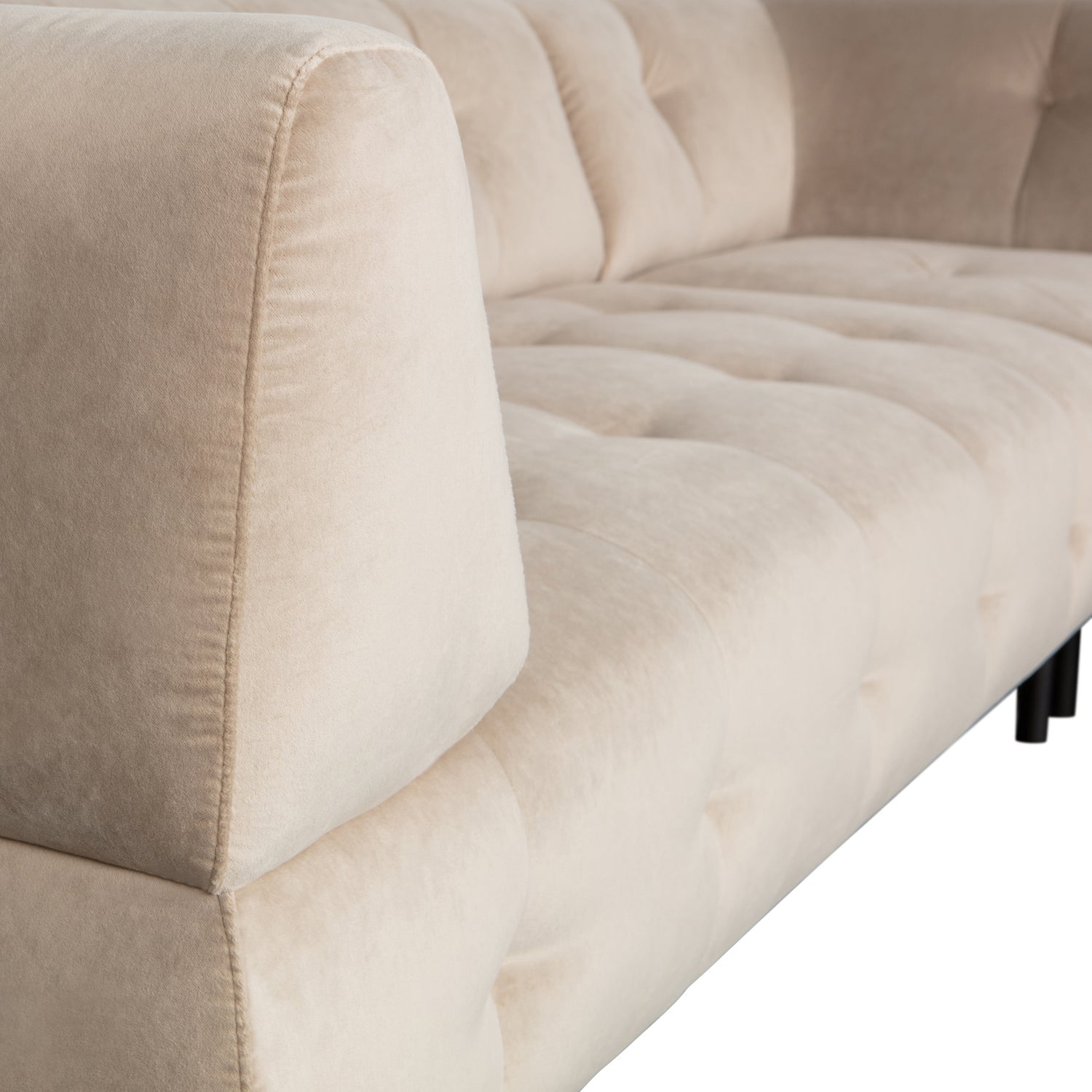 LLOYD ECKSOFA RECHTS WASHED VELVET SEA SALT