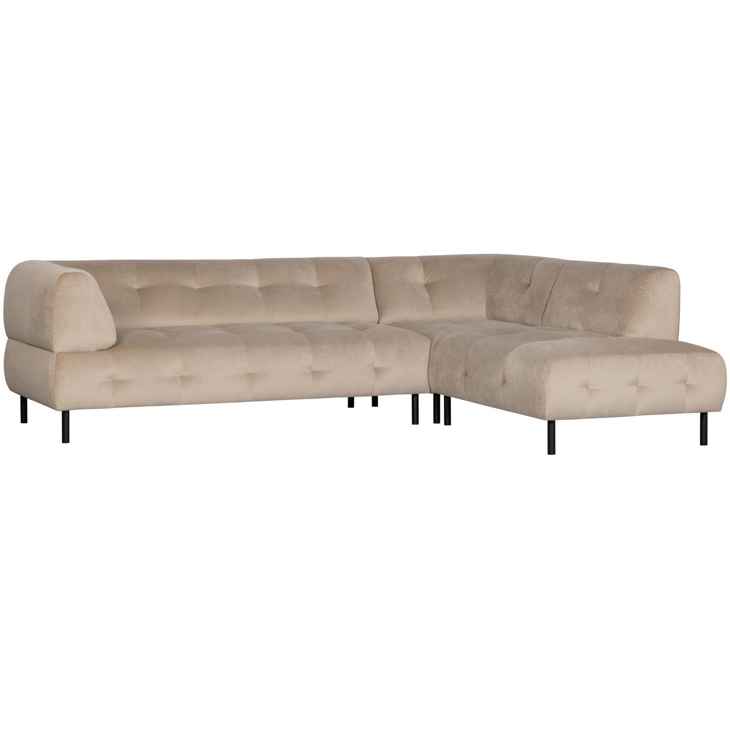 LLOYD ECKSOFA RECHTS WASHED VELVET SEA SALT