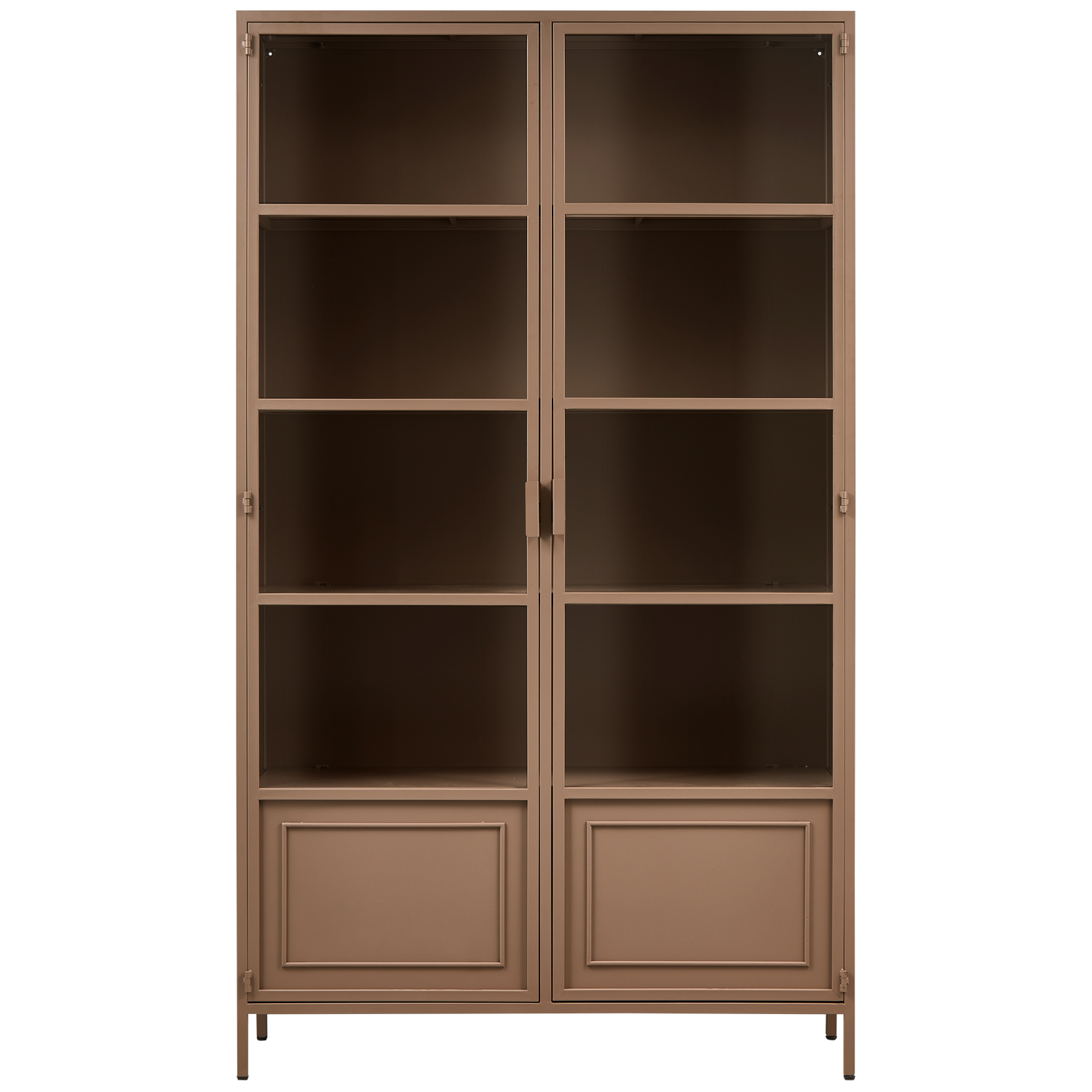 RONJA VITRINE SCHRANK XL METALL MILITAR BRAUN