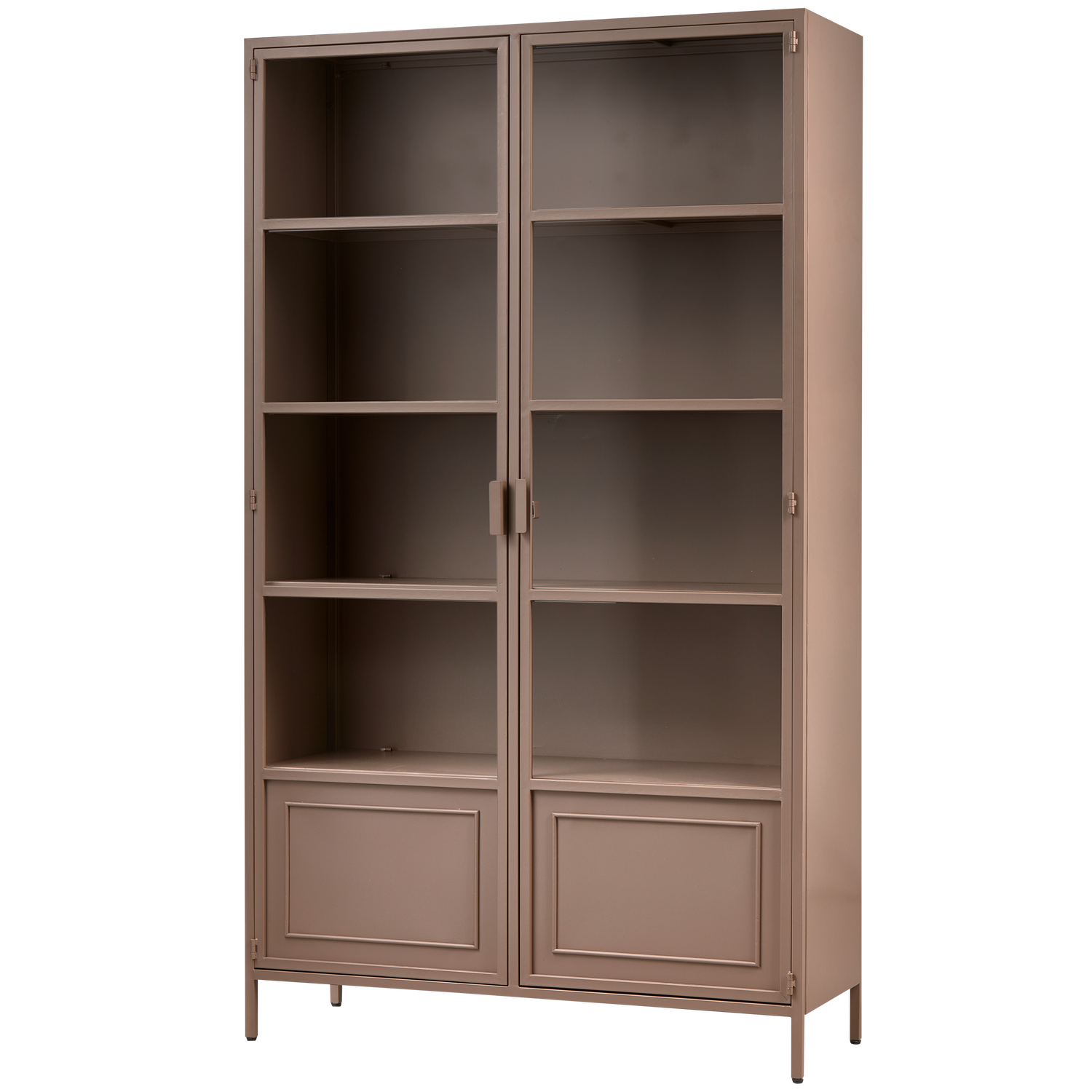 RONJA VITRINE SCHRANK XL METALL MILITAR BRAUN