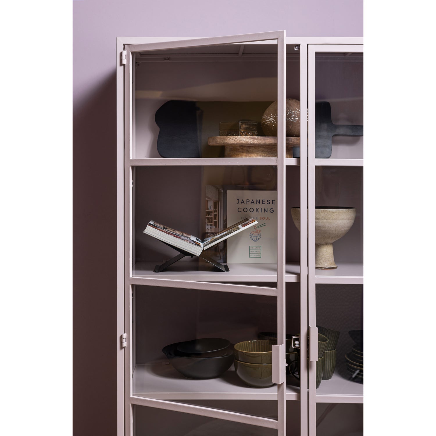 RONJA VITRINE SCHRANK XL METALL ZARTES PINK