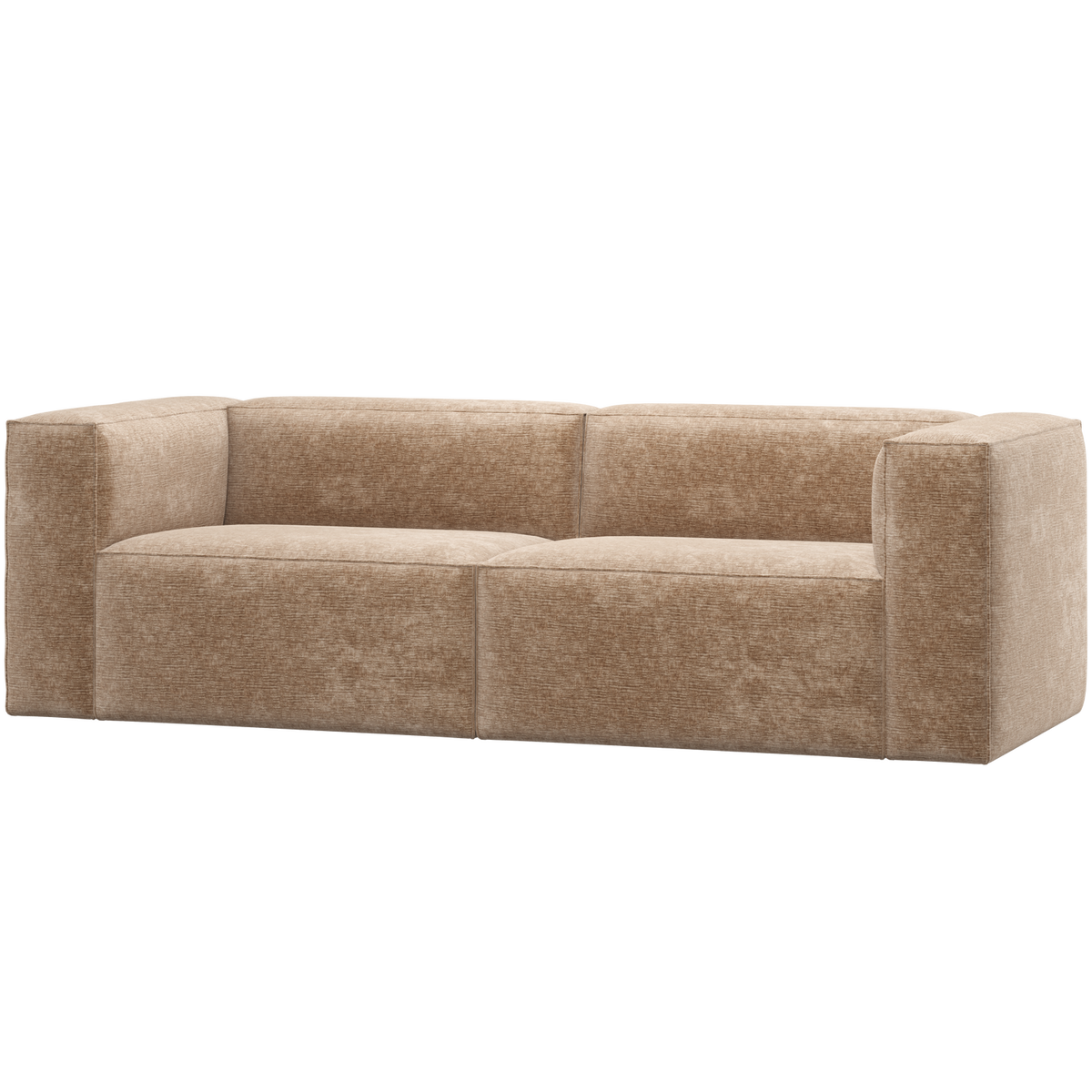 BEAN 3,5-SITZER SOFA CHENILLE VELVET PFIRSICH ROSA