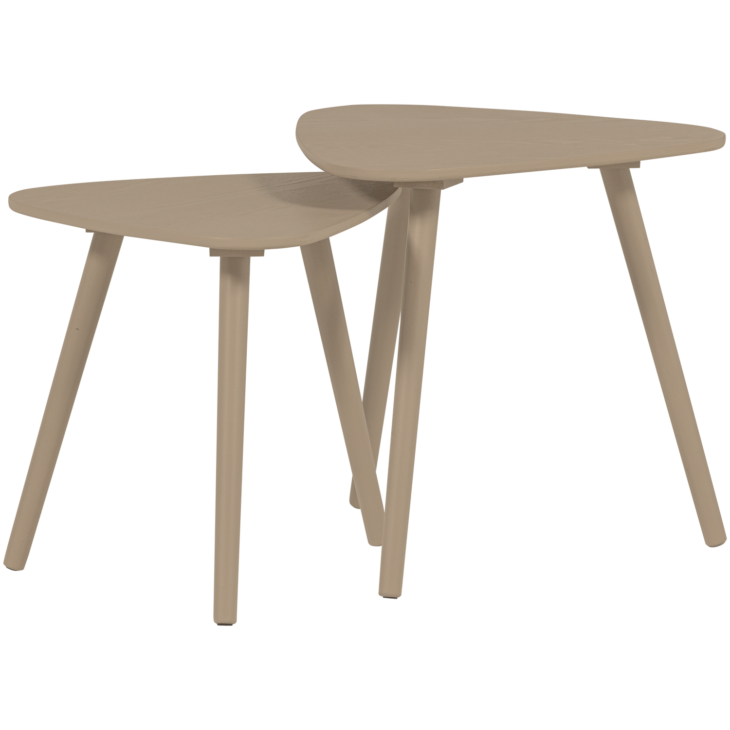 NILA BEISTELLTISCHE HOLZ SAND - SET VON 2