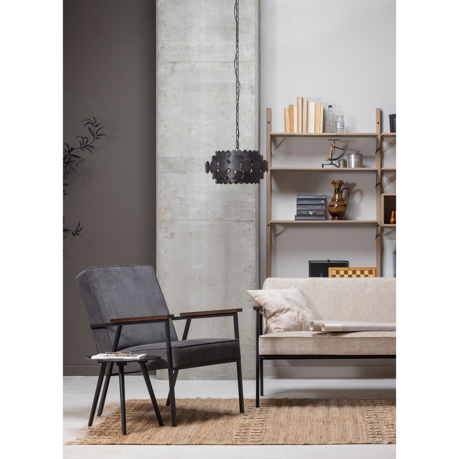 SET VON 2 NILA SIDETABLES HOLZ SCHWARZ