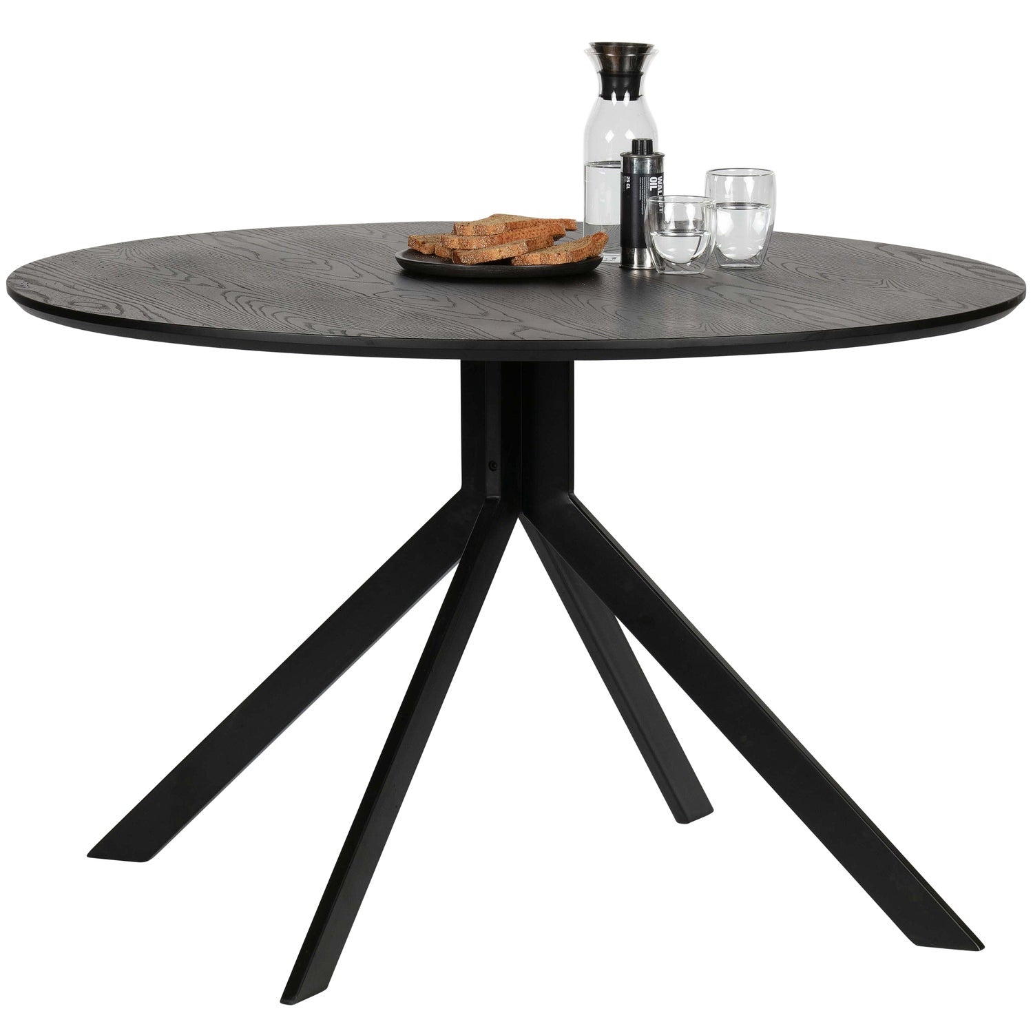 BRUNO ESSTISCH MDF SCHWARZ O120 CM