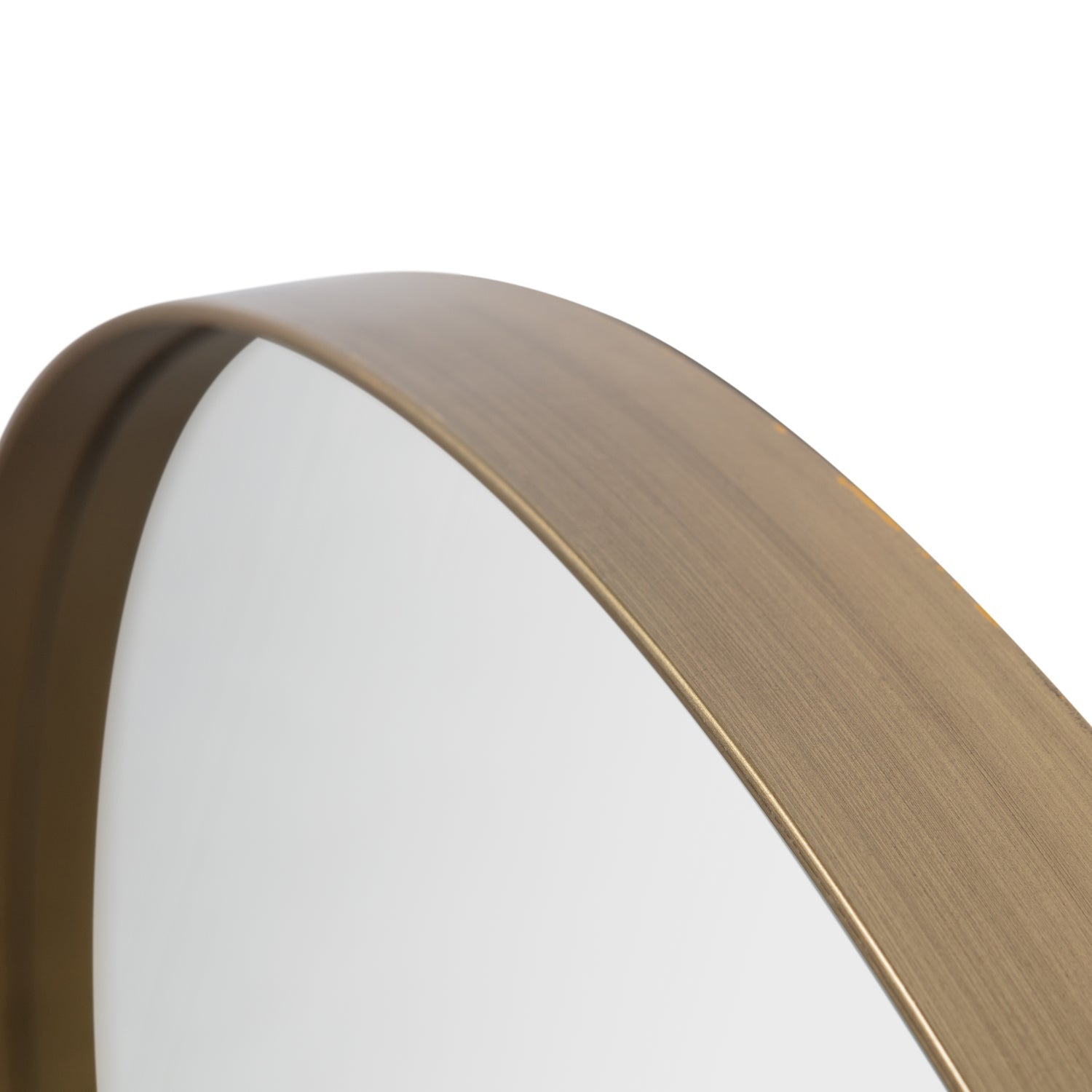 DOUTZEN RUNDER SPIEGEL METALL GOLD O115CM