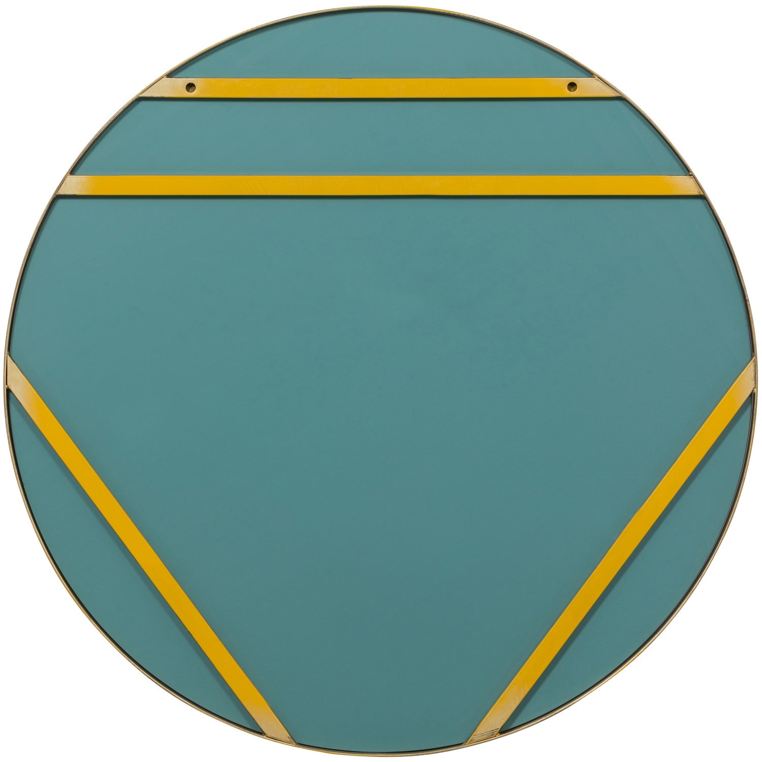 DOUTZEN RUNDER SPIEGEL METALL GOLD O115CM