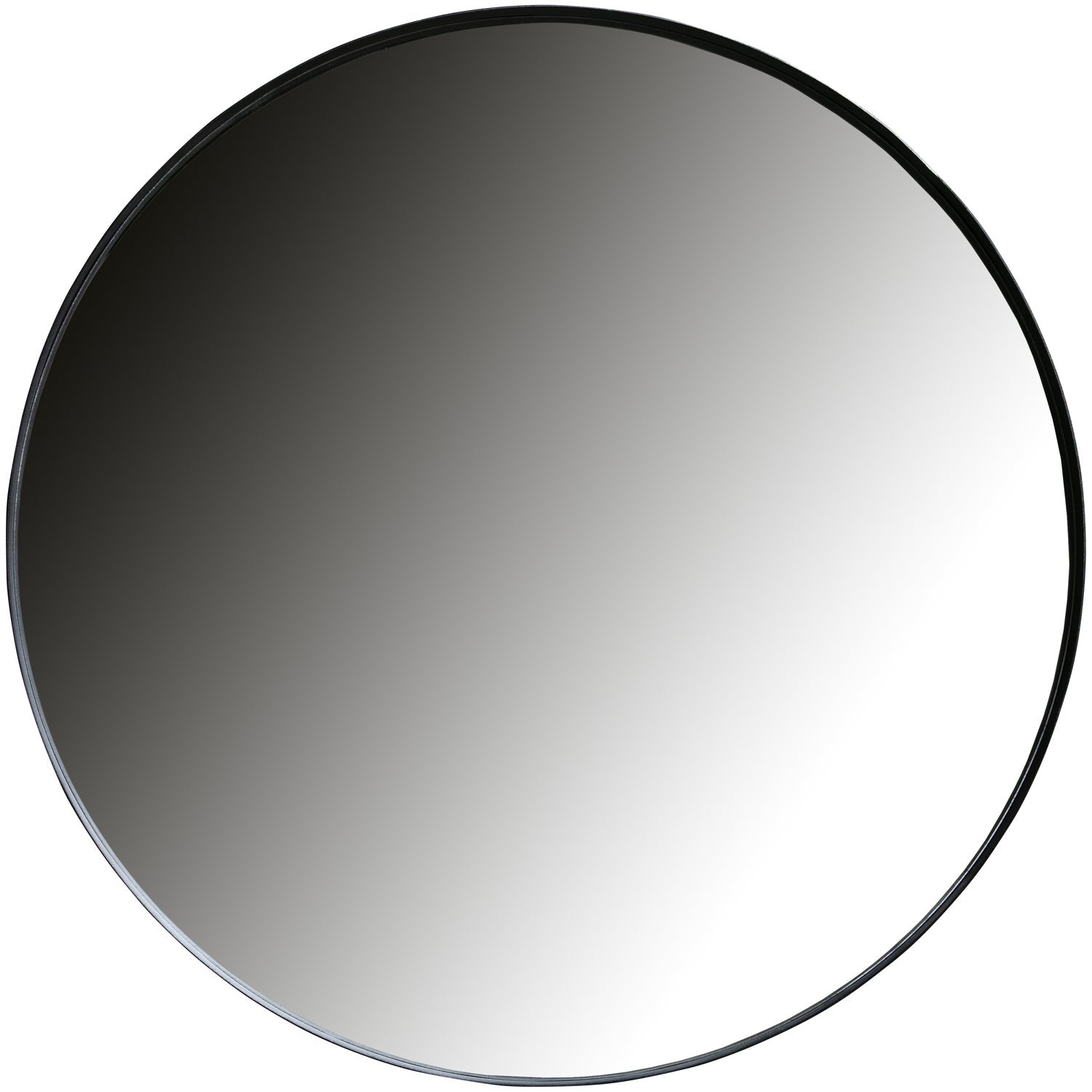 DOUTZEN RUNDER SPIEGEL METALL SCHWARZ O115CM