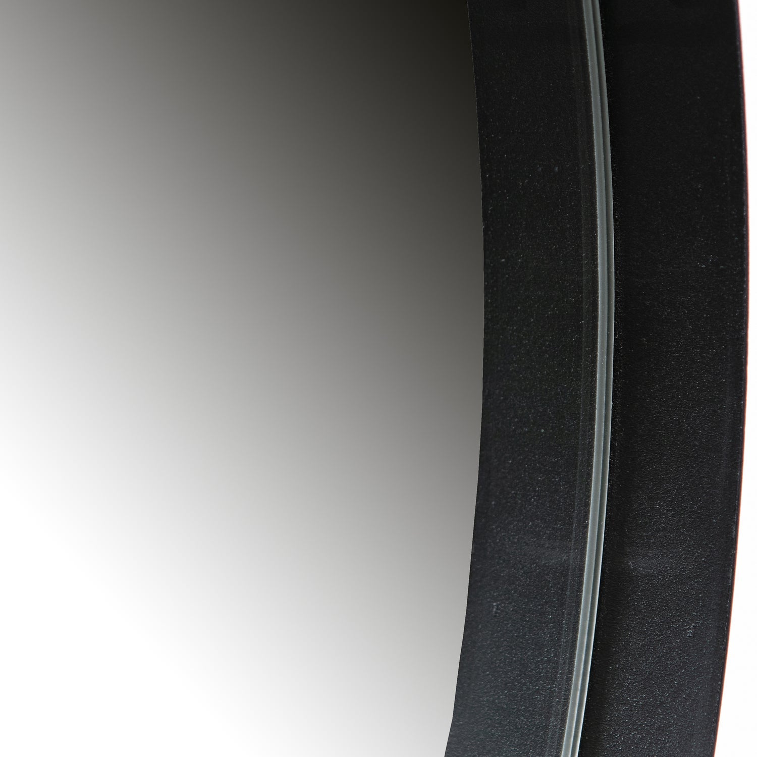 DOUTZEN RUNDER SPIEGEL METALL SCHWARZ O115CM