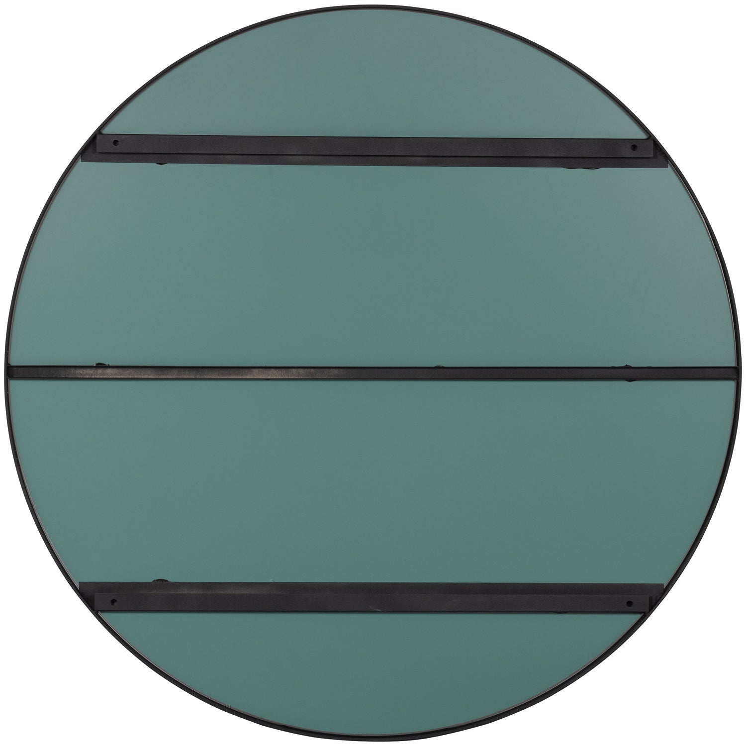 DOUTZEN RUNDER SPIEGEL METALL SCHWARZ O115CM