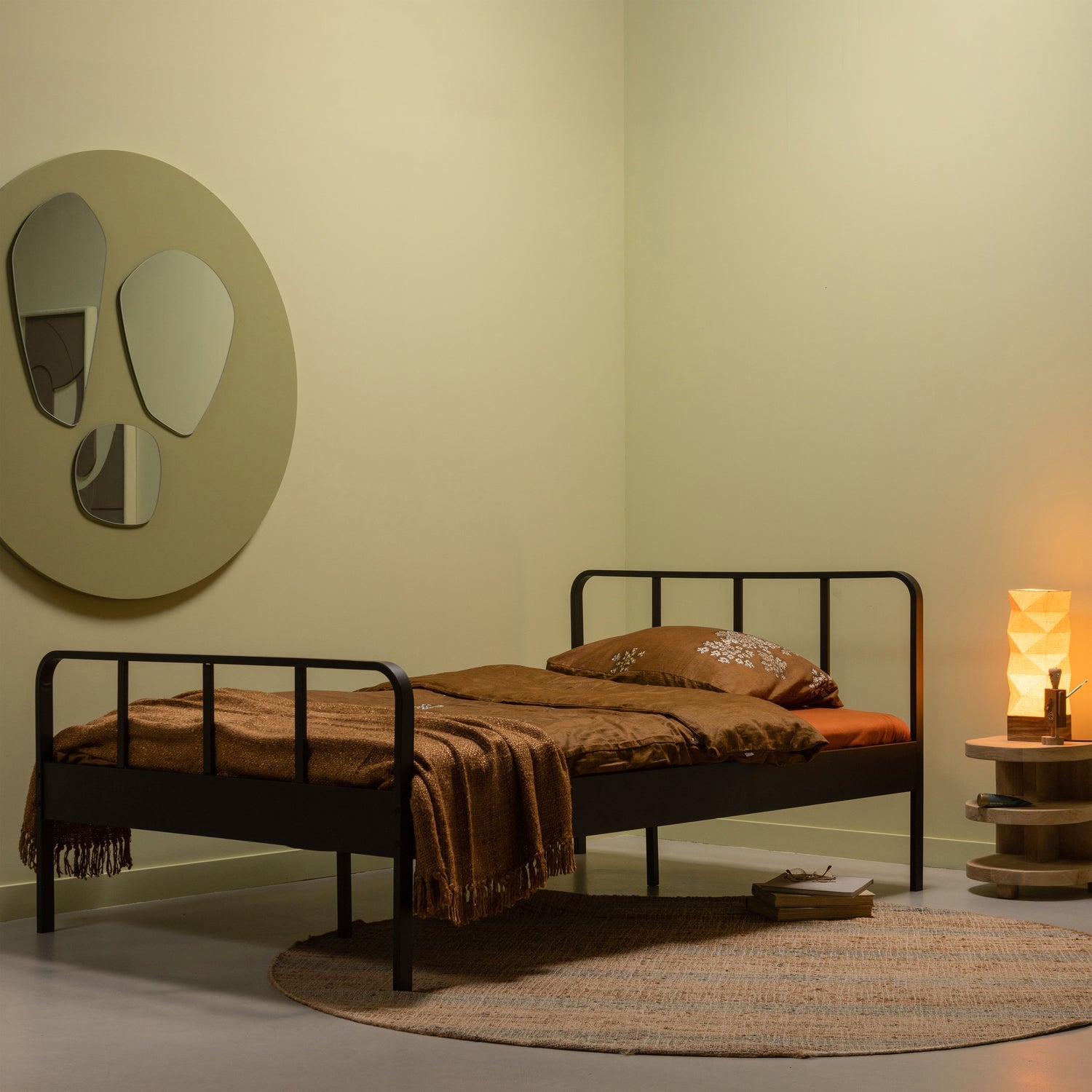 MEES BETT METALL SCHWARZ 120x200CM