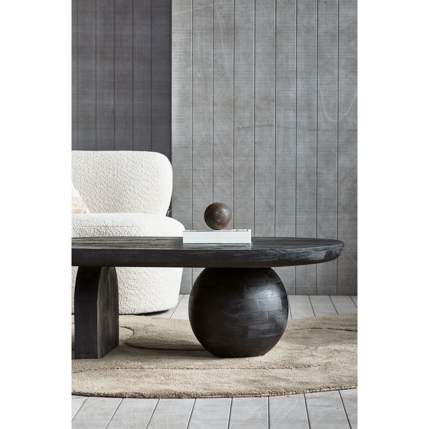 STEPPE COUCHTISCH MANGO HOLZ SCHWARZ 110x72 cm