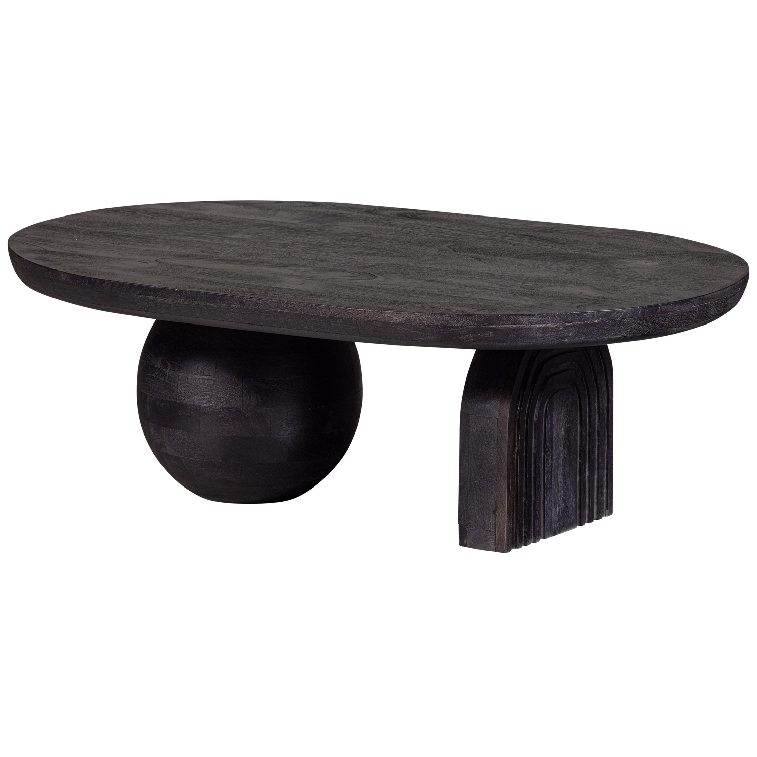STEPPE COUCHTISCH MANGO HOLZ SCHWARZ 110x72 cm